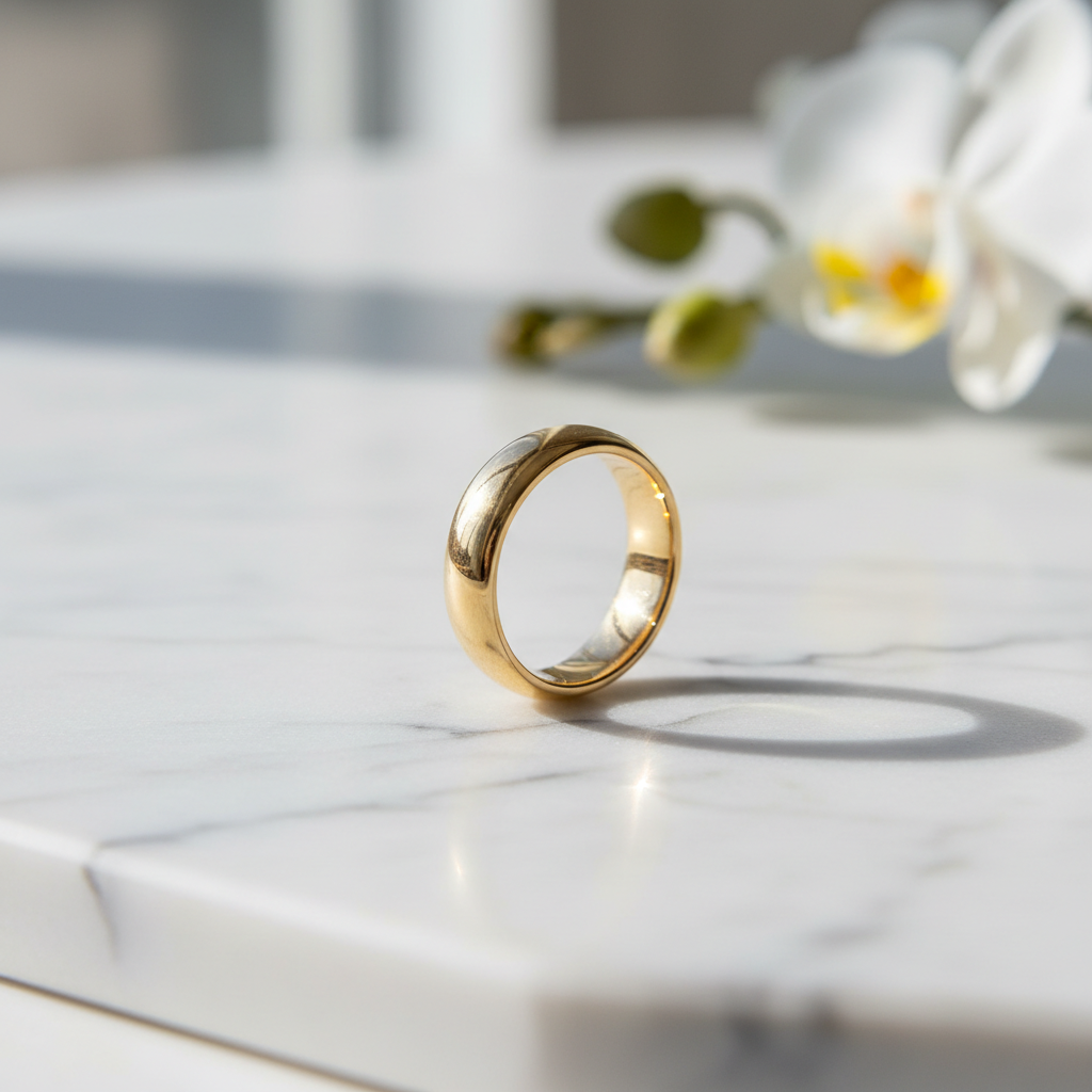 Diamond-Cut Slim Wedding Ring da 2,5gr - 18K Gold - SKU 803321712096