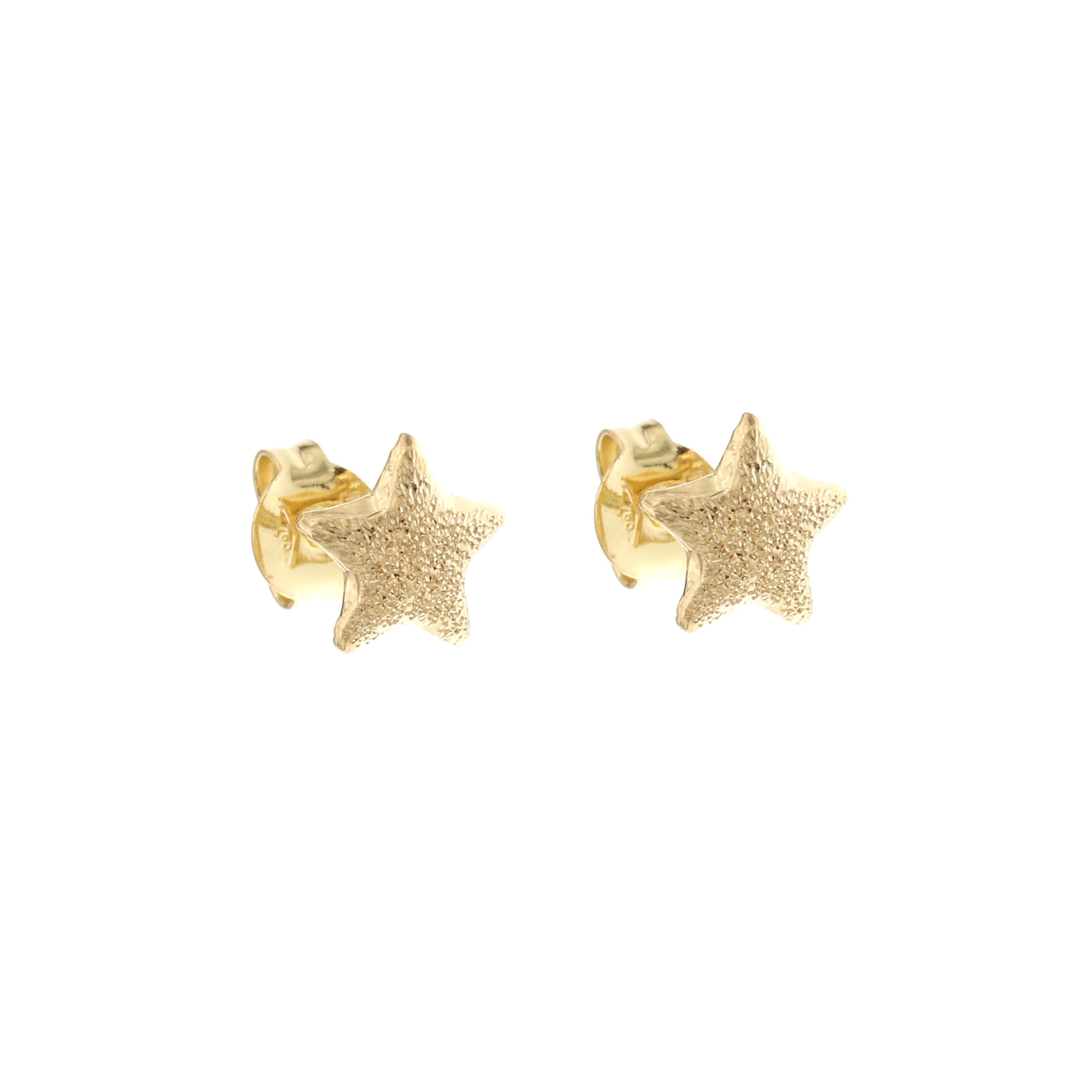 18K Italian Gold Star earrings – SKU 803321700561