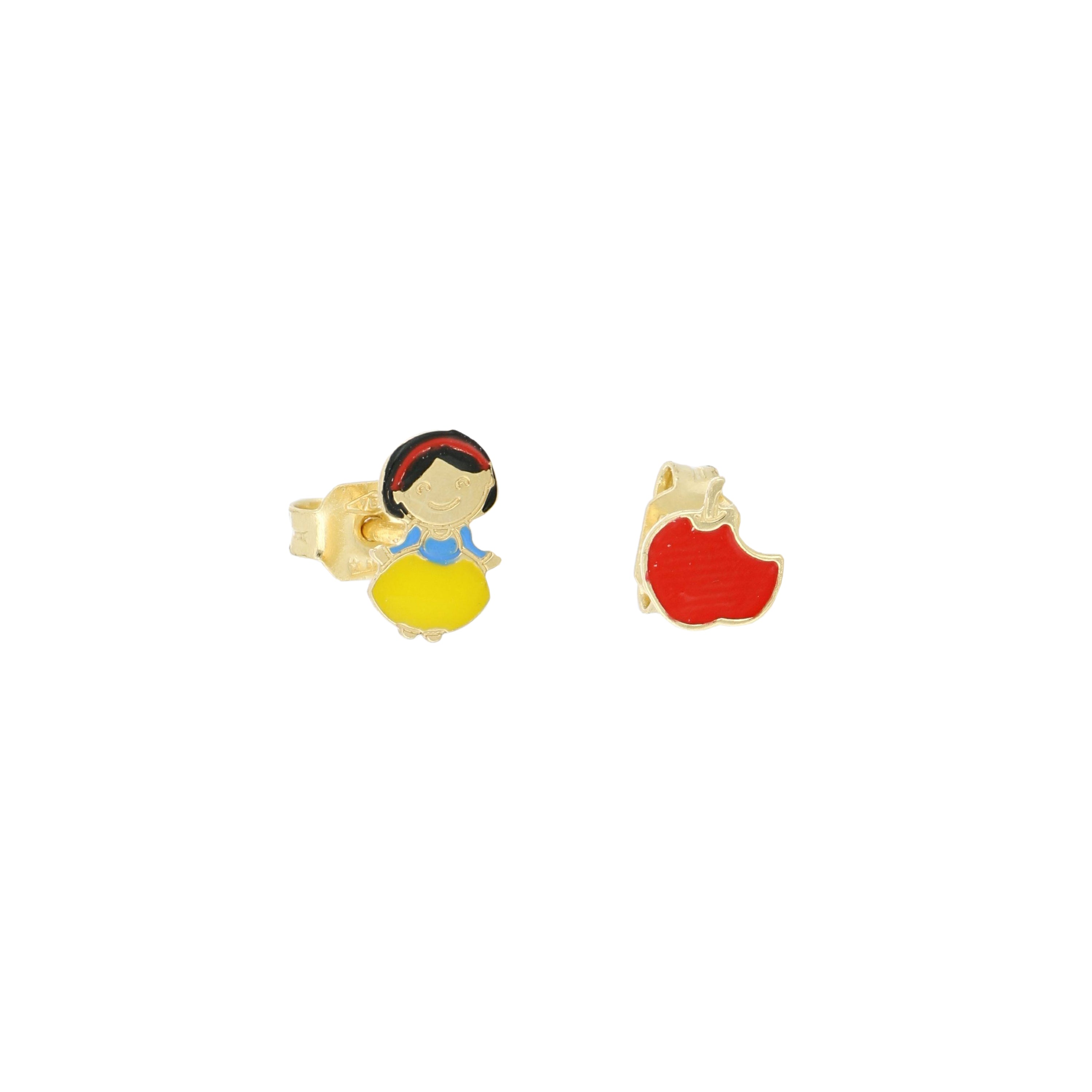 18K Italian Gold Snowhite Earrings – SKU 803321701458