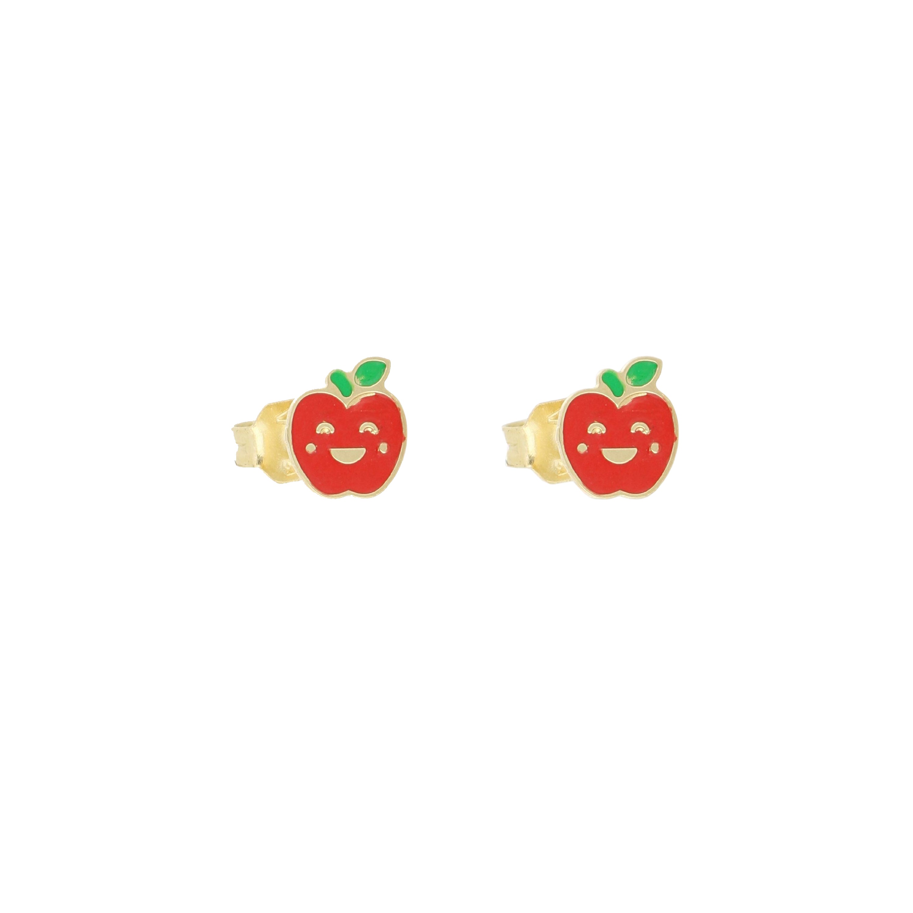 18K Italian Gold Apple shaped Earrings – SKU 803321701463