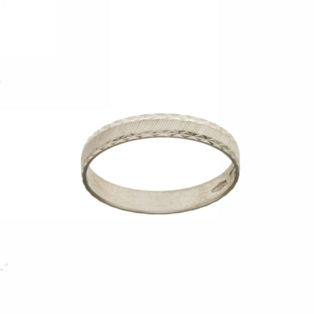 Star-Detail Slim Wedding Ring - 18K Gold - SKU 803321703132