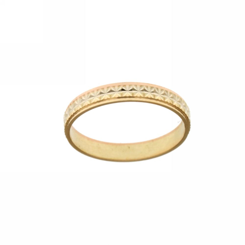 Diamond-Cut Slim Wedding Ring da 2gr - 18K Gold - SKU 803321703133