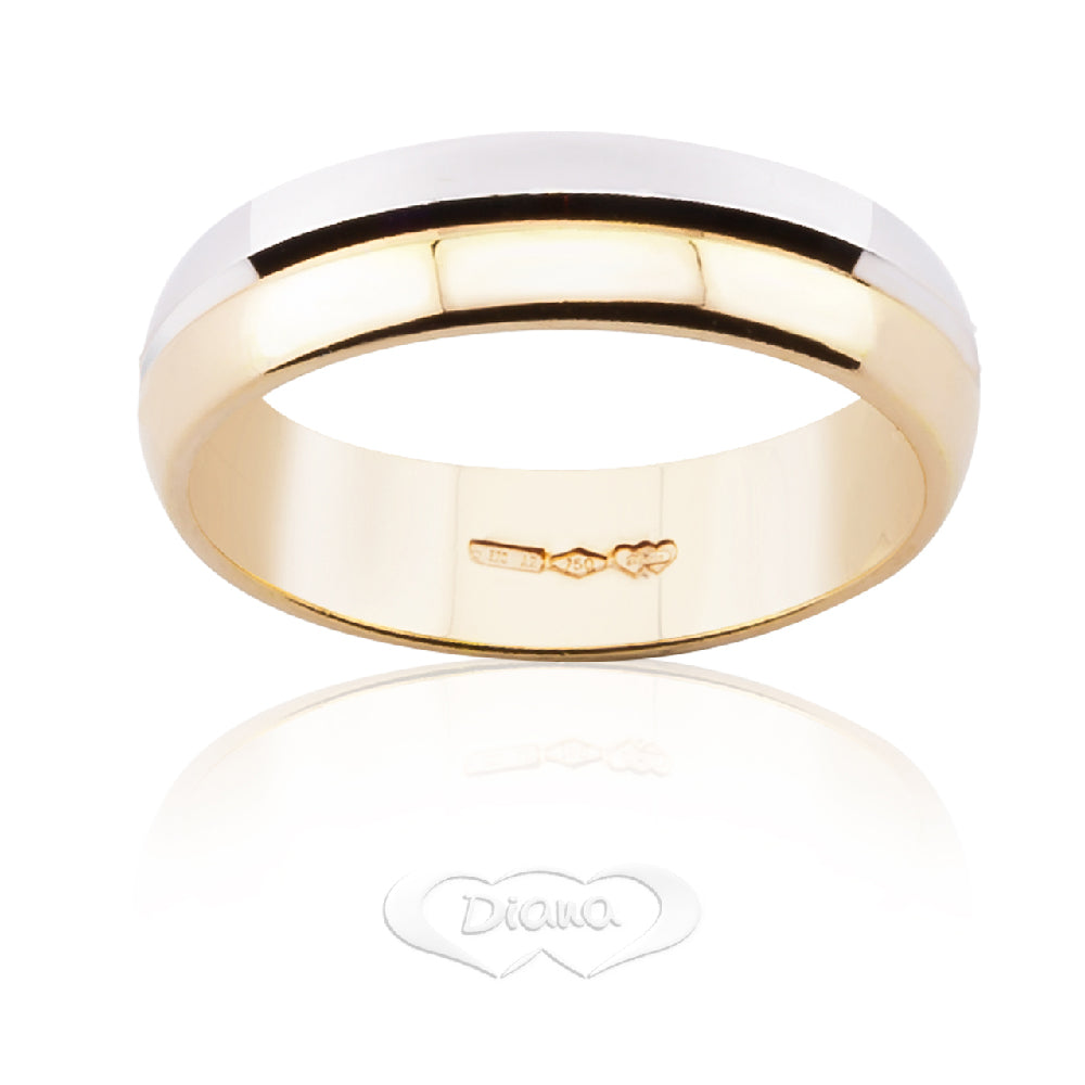 FDB4M6 BC Two-Tone Wedding Band - 18K Gold - SKU 803321704504