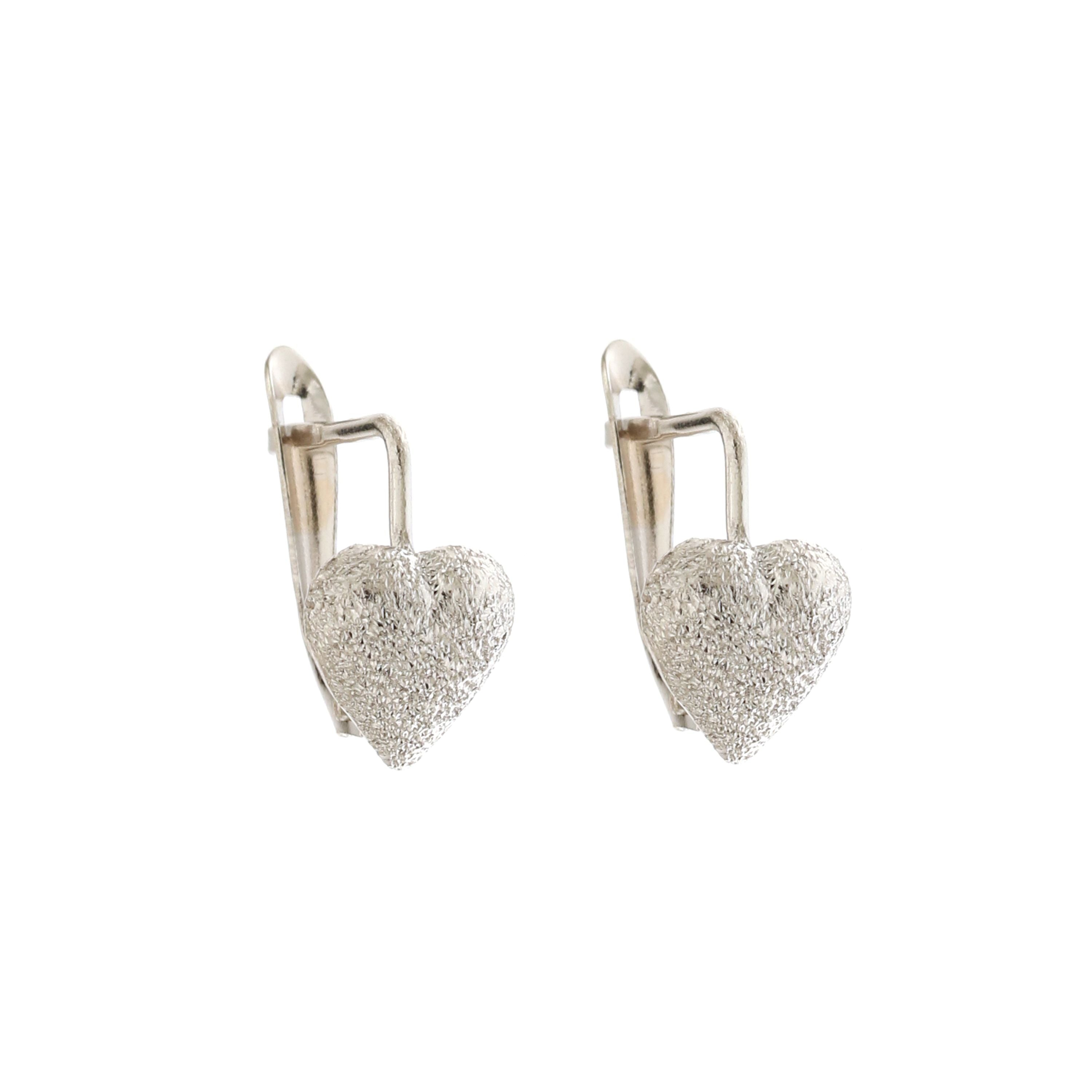 18K Italian Gold Heart earrings – SKU 803321706970