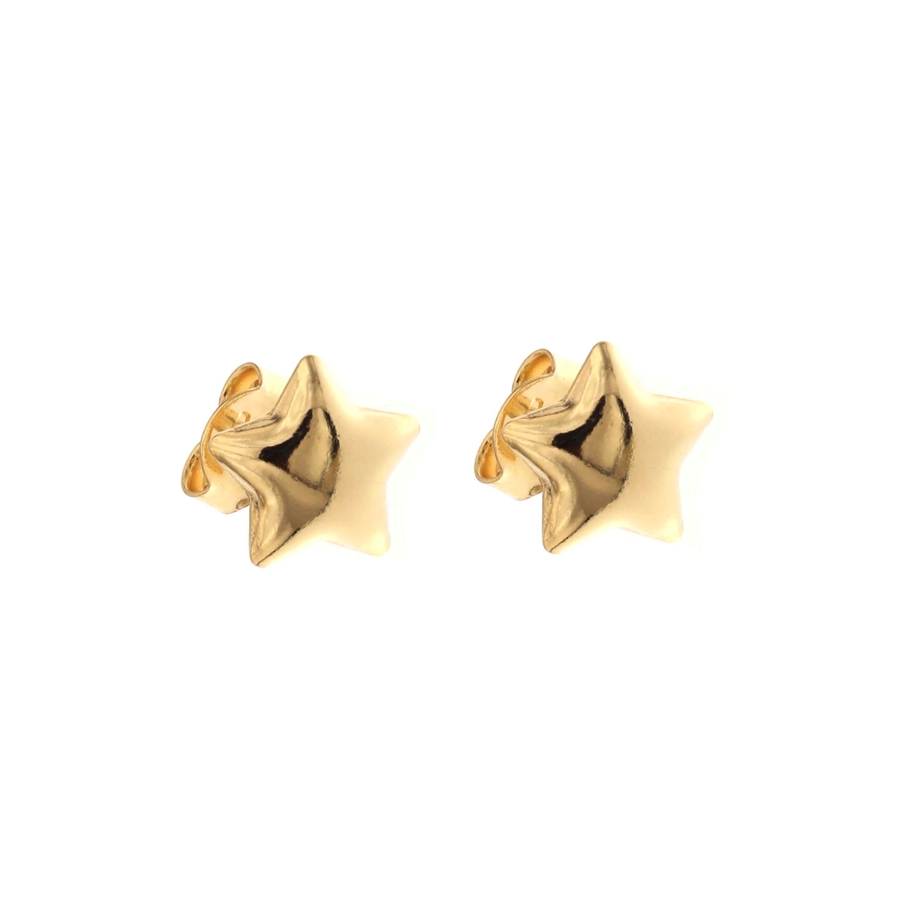 18K Italian Gold Star earrings – SKU 803321707539
