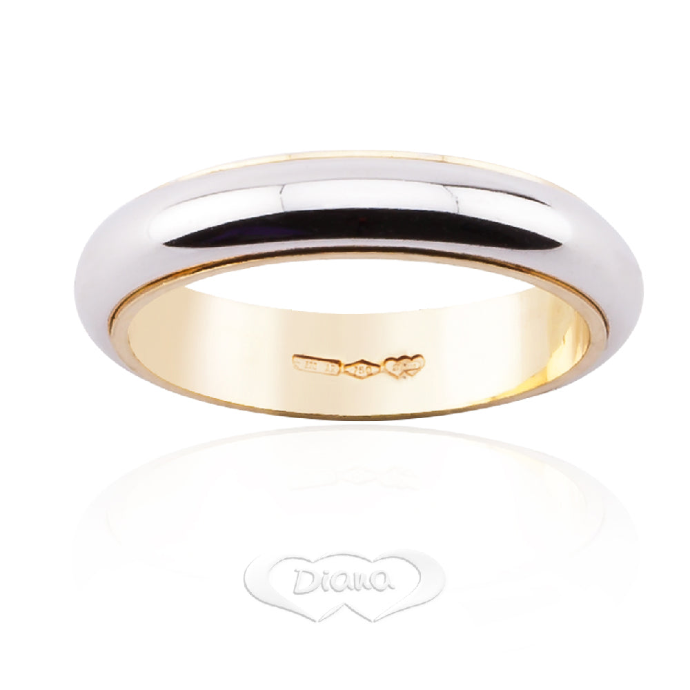 FDB 10-2 Two-Tone Wedding Band - 18K Gold - SKU 803321710289
