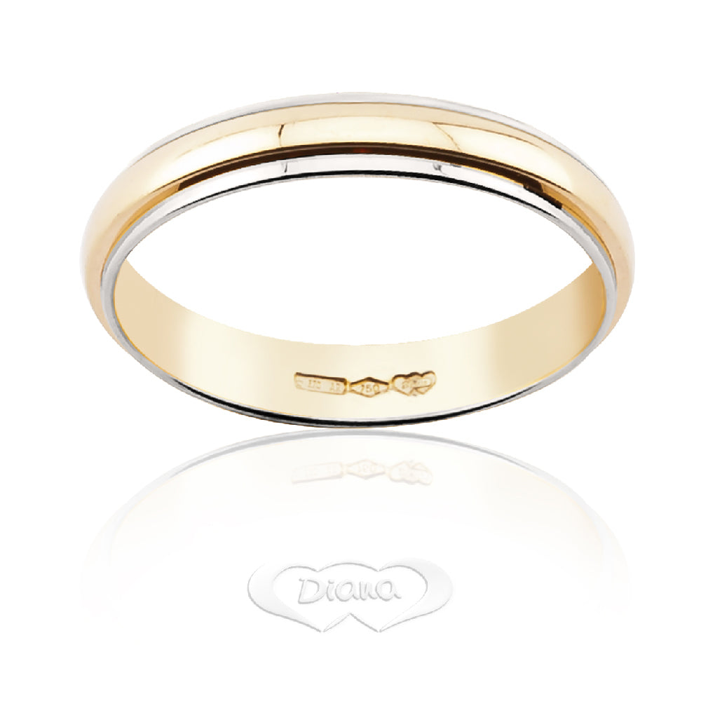 FD88L4 BC Two-Tone Wedding Band - 18K Gold - SKU 803321710290
