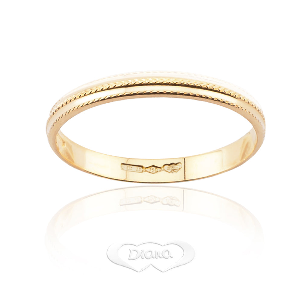 FD189L2 OG stippled engagement ring - 18K Gold - SKU 803321710713