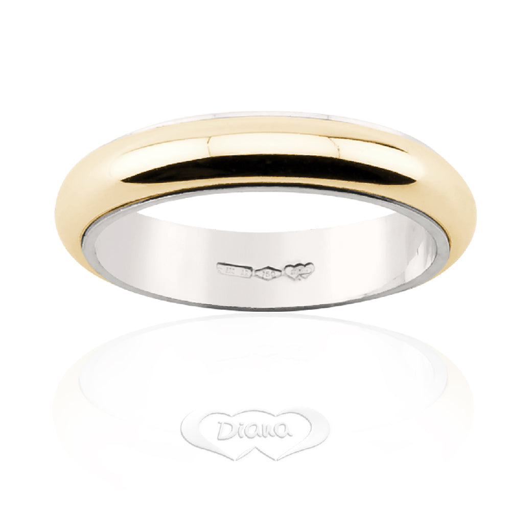 FDB 10-1 Two-Tone Wedding Band - 18K Gold - SKU 803321710716