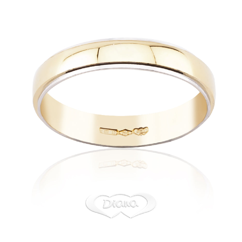 FD88L5 BC Two-Tone Wedding Band - 18K Gold - SKU 803321710830