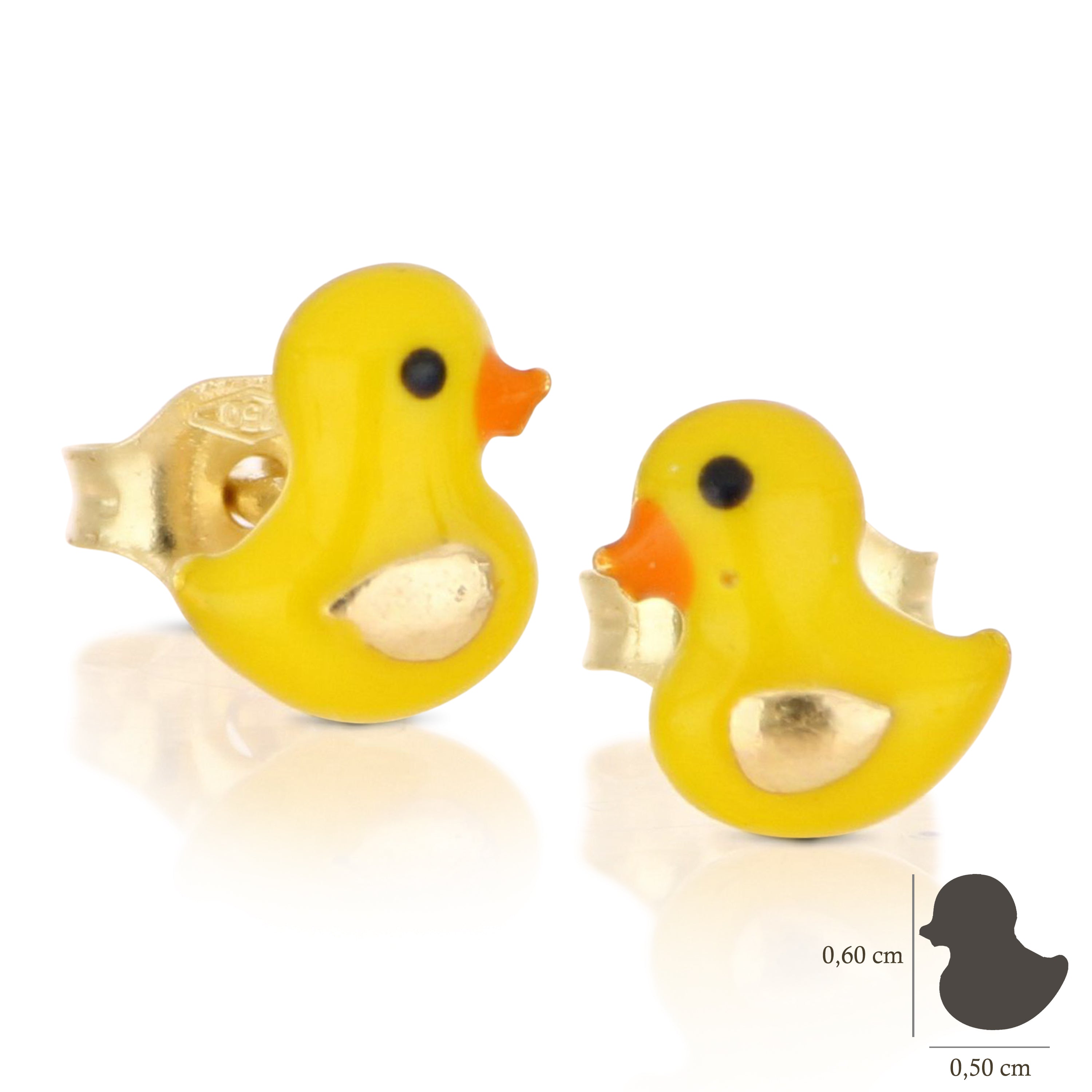 18K Italian Gold Chick shaped earrings – SKU 803321716618