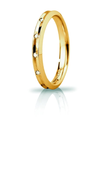 Wedding Band Corona Slim with 8 Diamonds - 18K Gold - SKU 803321723124