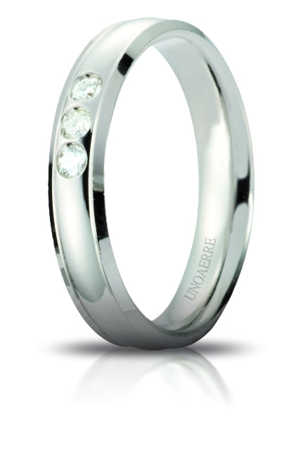 Wedding Band Orion with 3 Diamonds - 18K Gold - SKU 803321723145