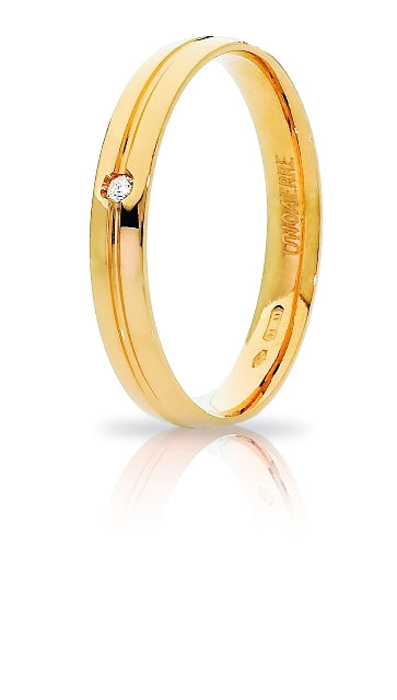 Wedding Band Lyra with Diamond - 18K Gold - SKU 803321723149