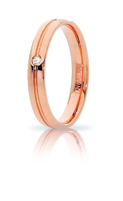Wedding Band Lyra with Diamond - 18K Gold - SKU 803321723151