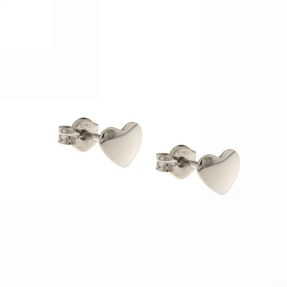 18K Italian Gold Heart shaped earrings – SKU 803321728721