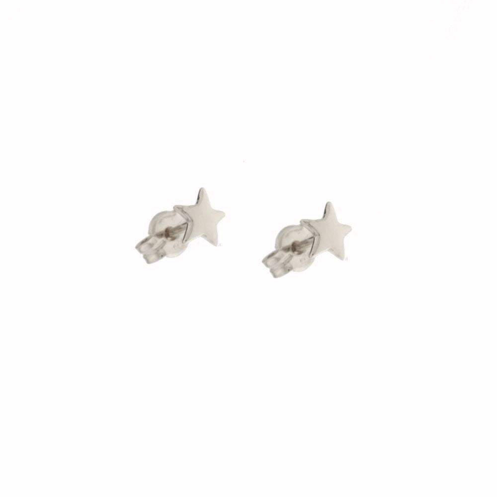 18K Italian Gold Star shaped earrings – SKU 803321728723