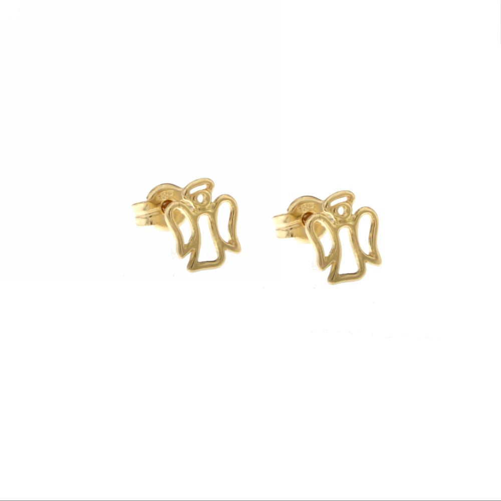 18K Italian Gold Angel shaped earrings – SKU 803321728727