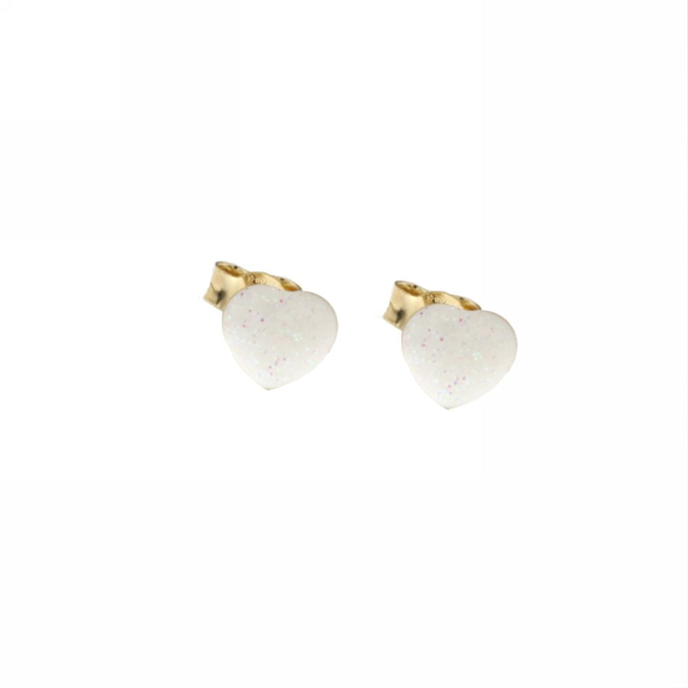 18K Italian Gold Heart shaped Earrings – SKU 803321729110