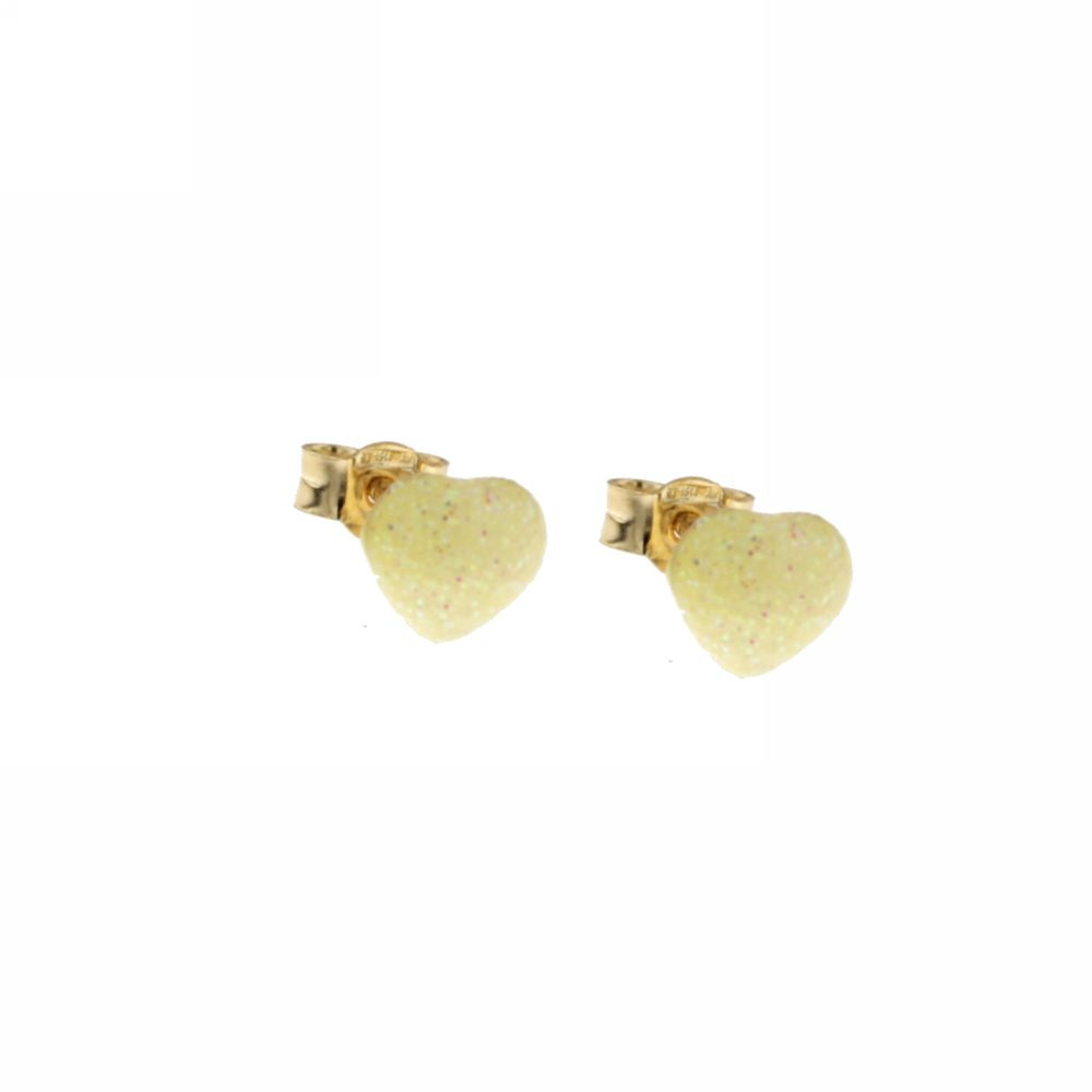 18K Italian Gold Heart shaped Earrings – SKU 803321729111