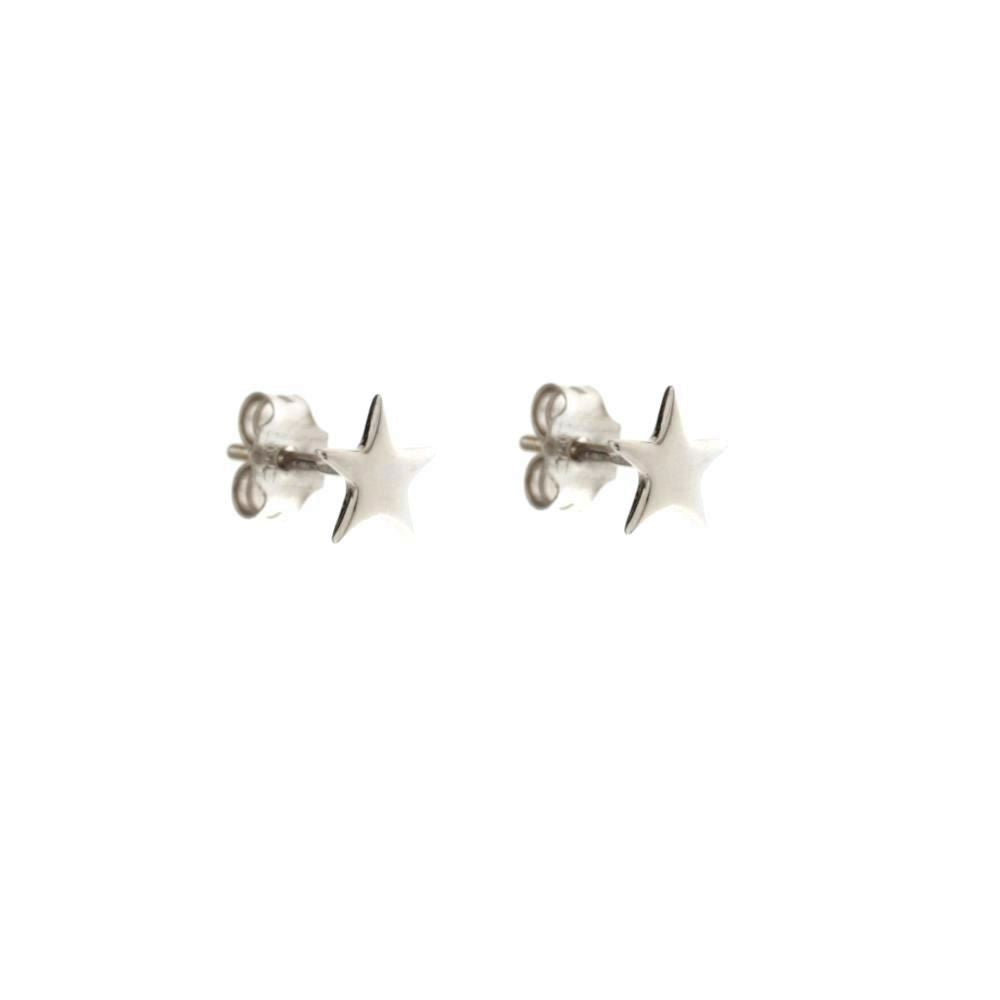 18K Italian Gold Star shaped earrings – SKU 803321730744
