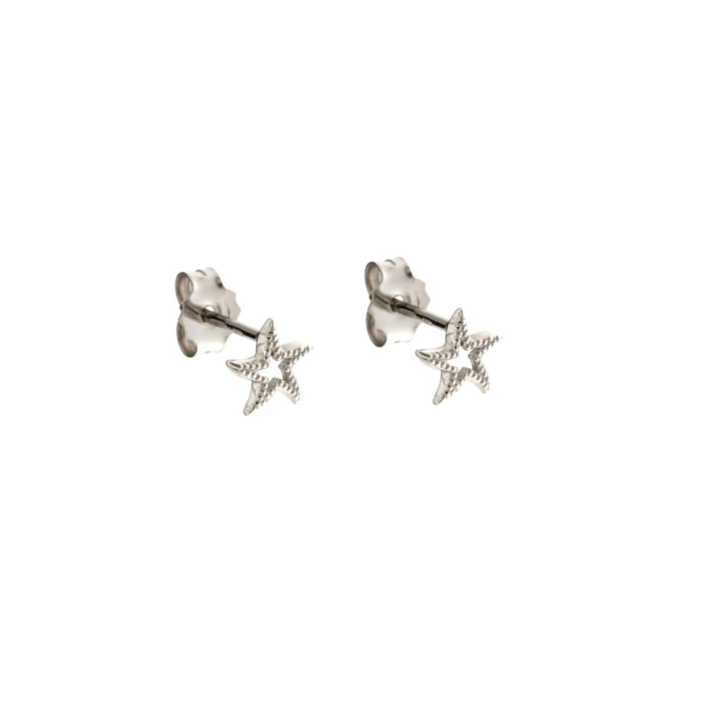 18K Italian Gold Starfish shaped earrings – SKU 803321730750