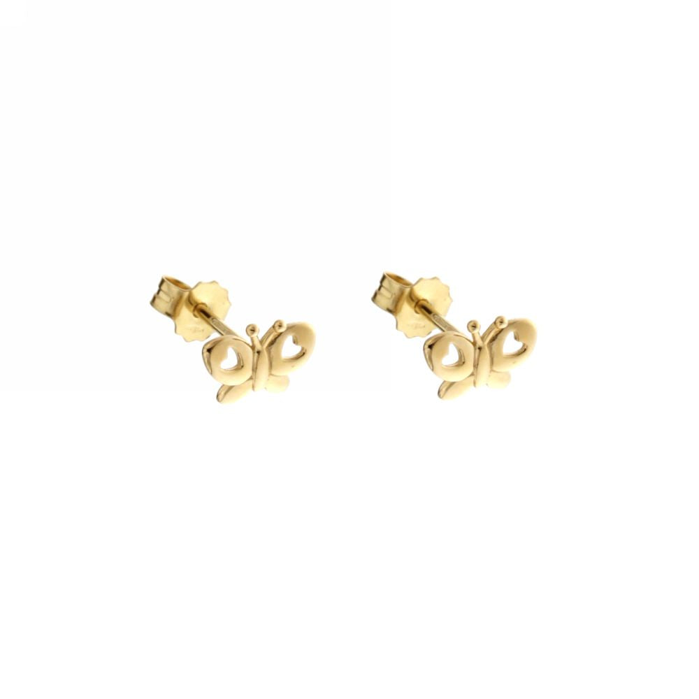 18K Italian Gold Butterfly shaped Earrings – SKU 803321730751