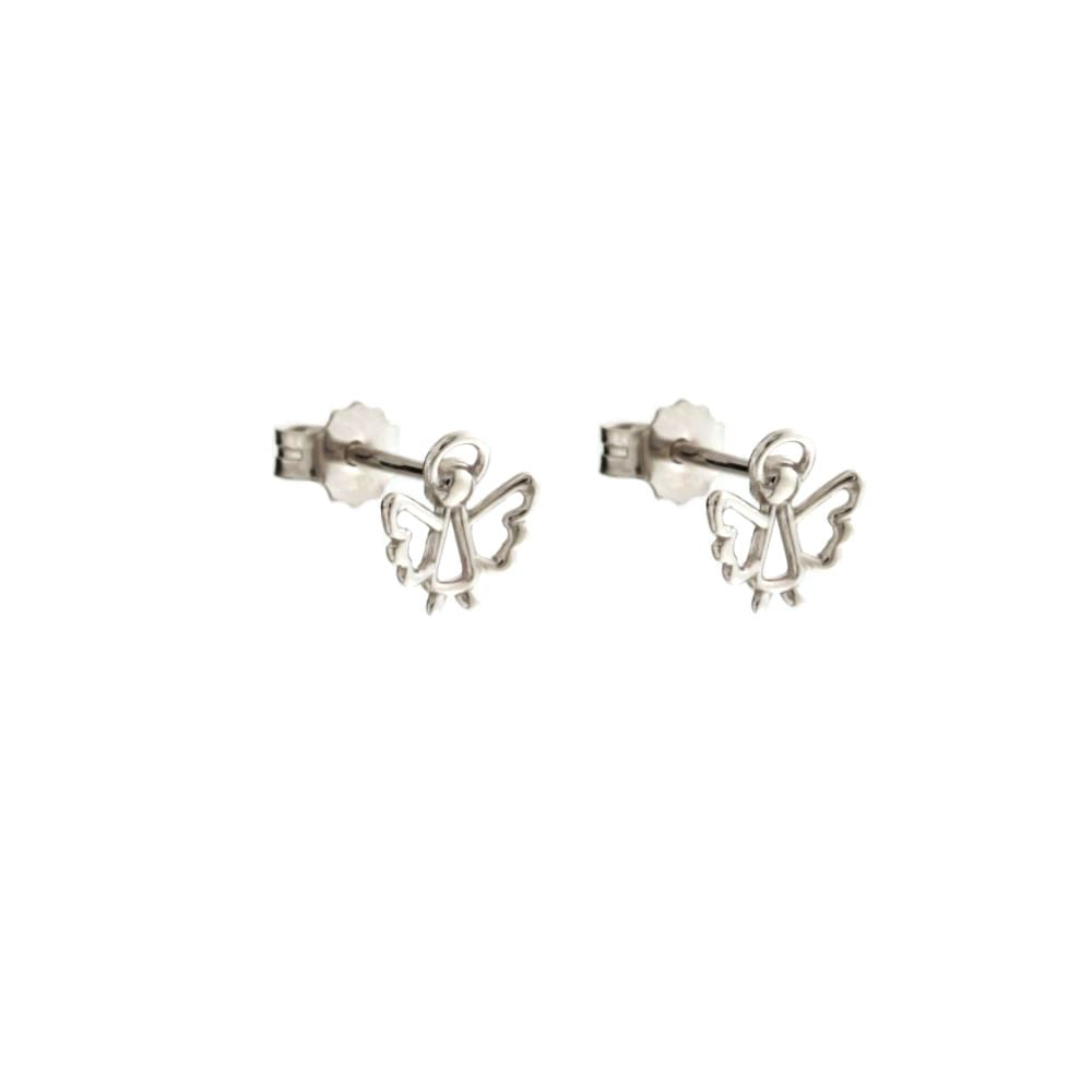 18K Italian Gold Angel shaped earrings – SKU 803321730757