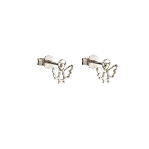 18K Italian Gold Angel shaped earrings – SKU 803321730757