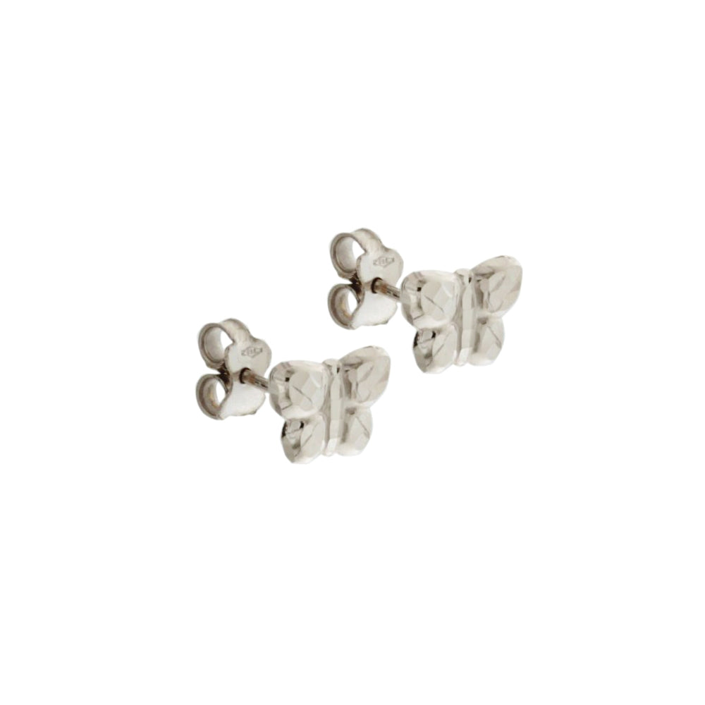 18K Italian Gold Butterfly shaped Earrings – SKU 803321730787