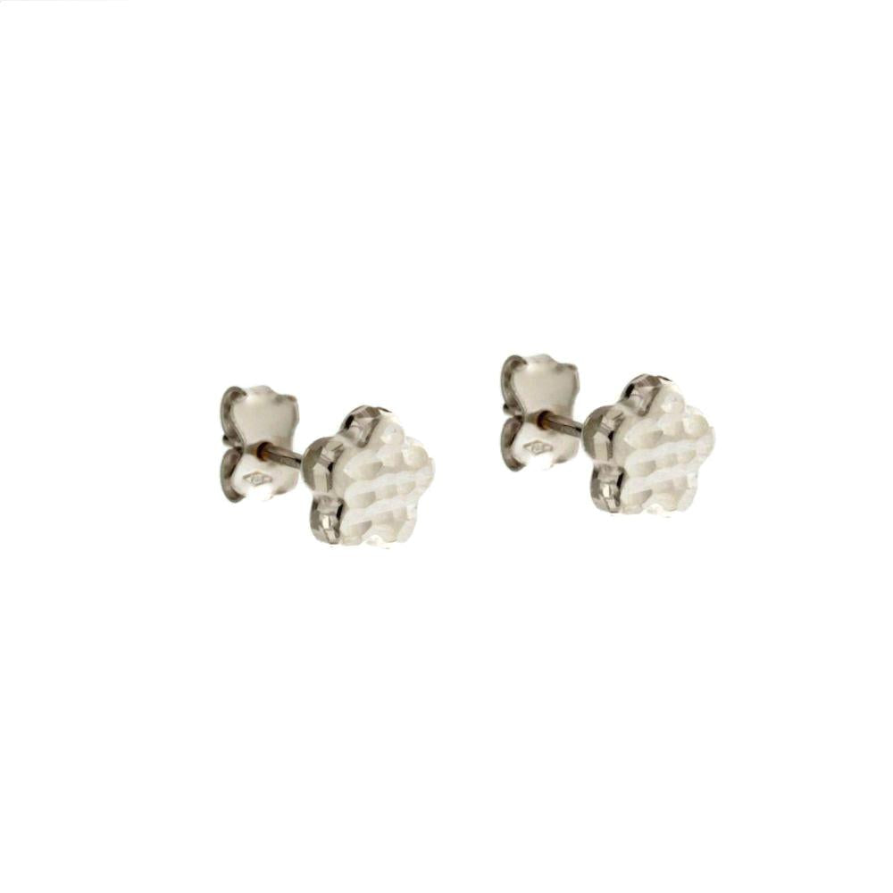 18K Italian Gold Flower shaped earrings – SKU 803321730791