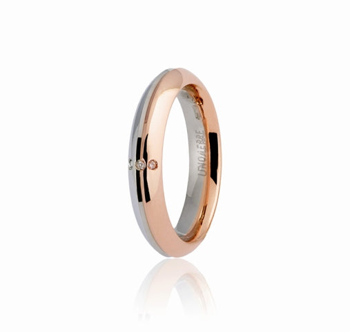Wedding Band Eterna with 3 Diamonds - 18K Gold - SKU 803321732087