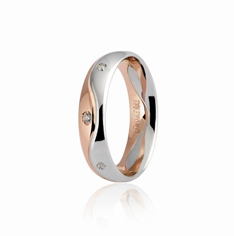 Wedding Band Galassia with 8 Diamonds - 18K Gold - SKU 803321732090