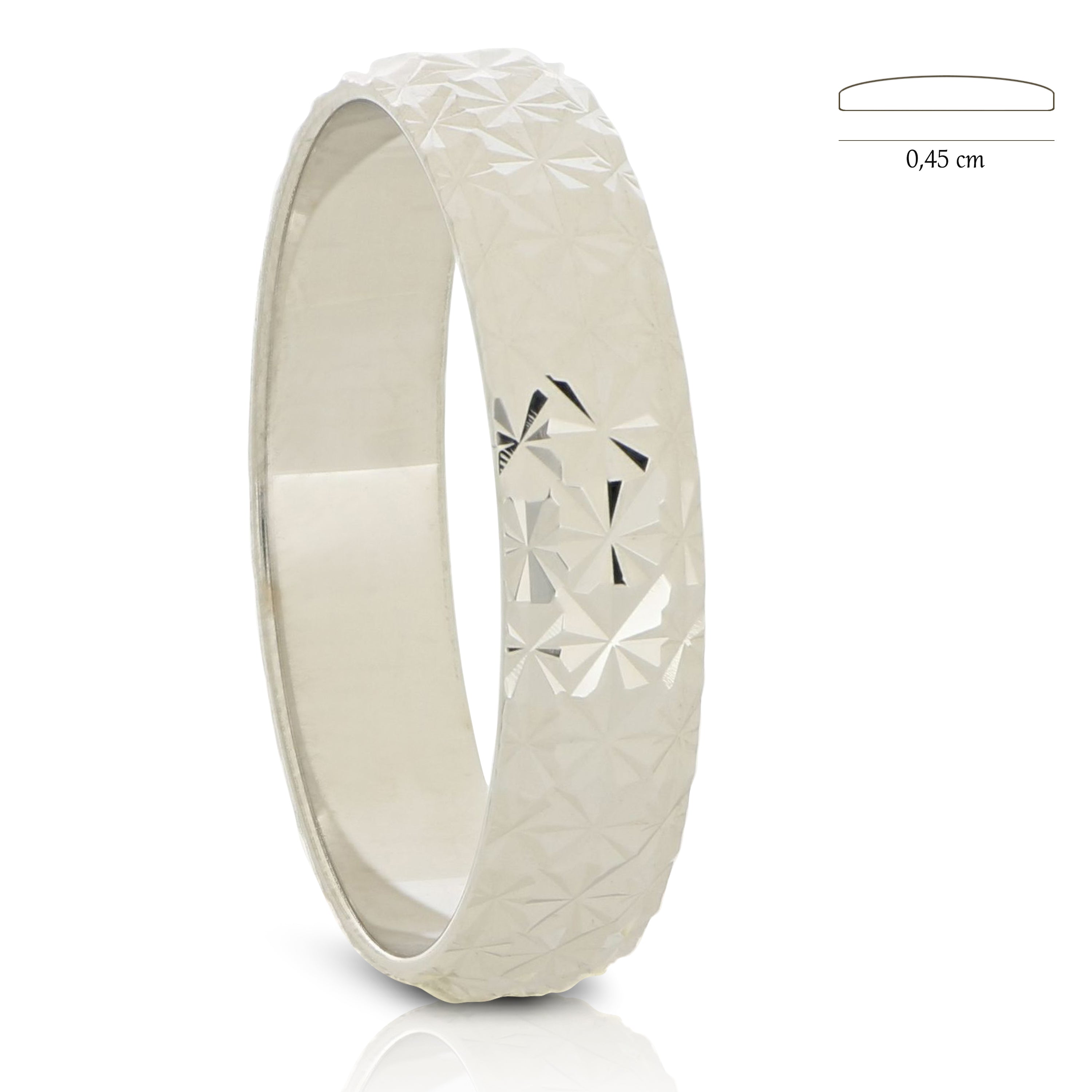FD185 M4 OB snow cut engagement ring - 18K Gold - SKU 803321732326