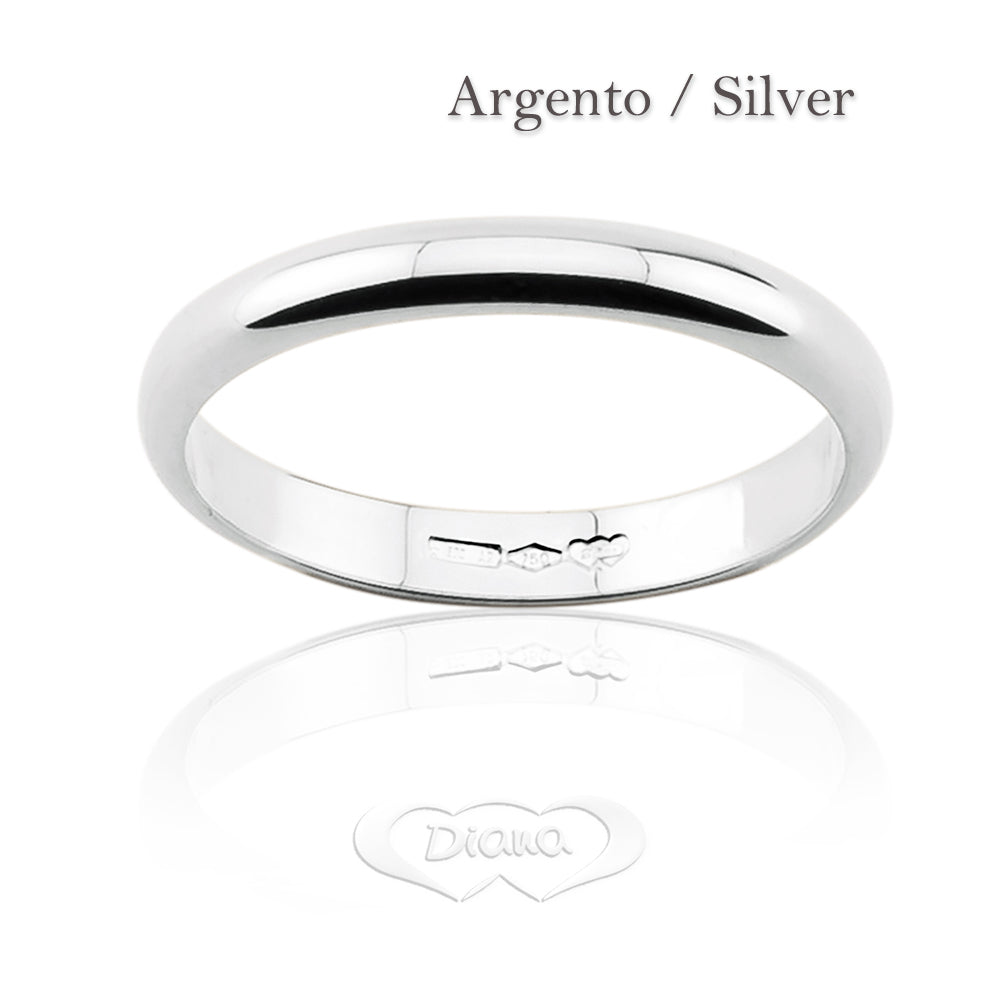 F3N Classic fit, silver wedding ring - 925 Sterling Silver - SKU 803321732673