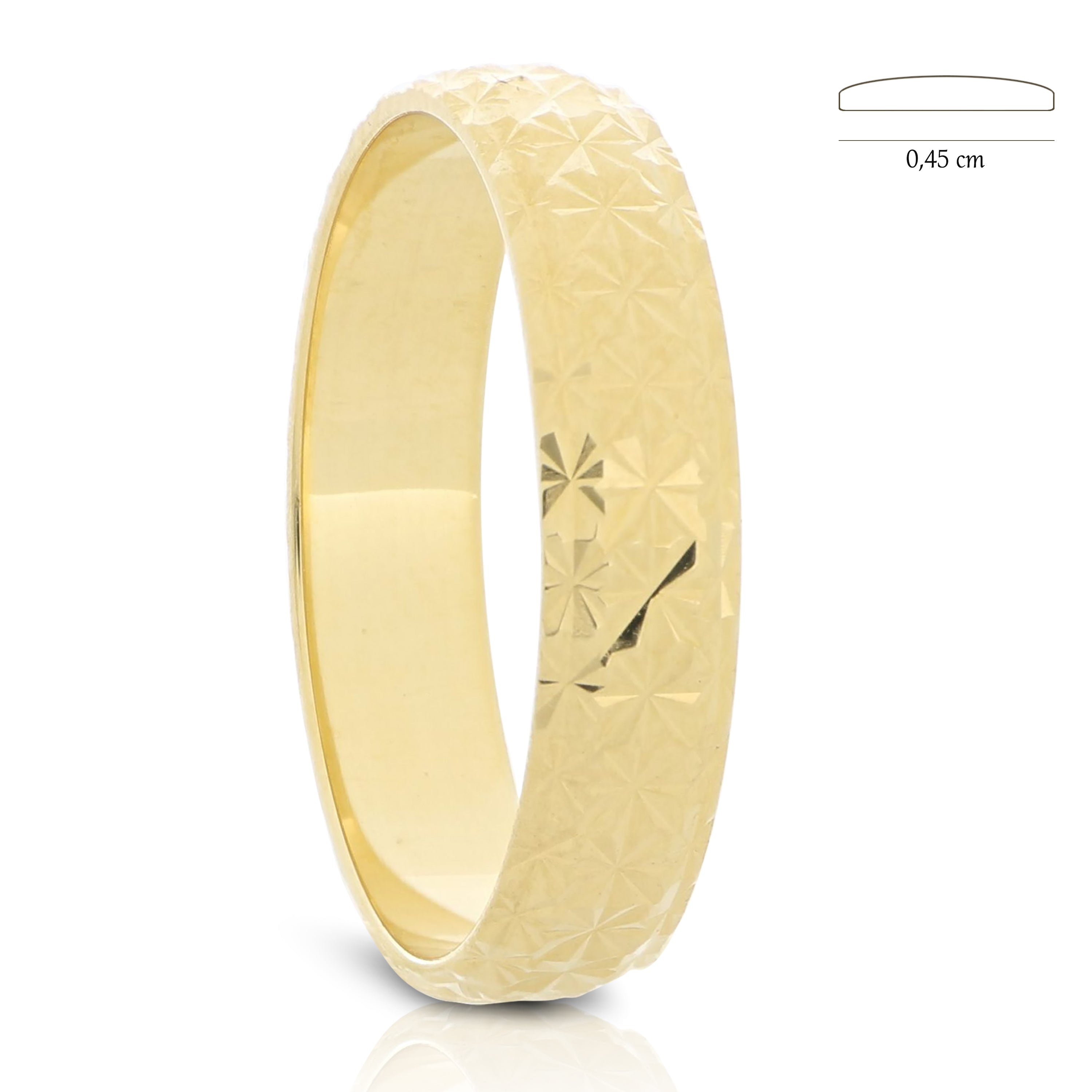 FD185 M4 OG snow cut engagement ring - 18K Gold - SKU 803321733153