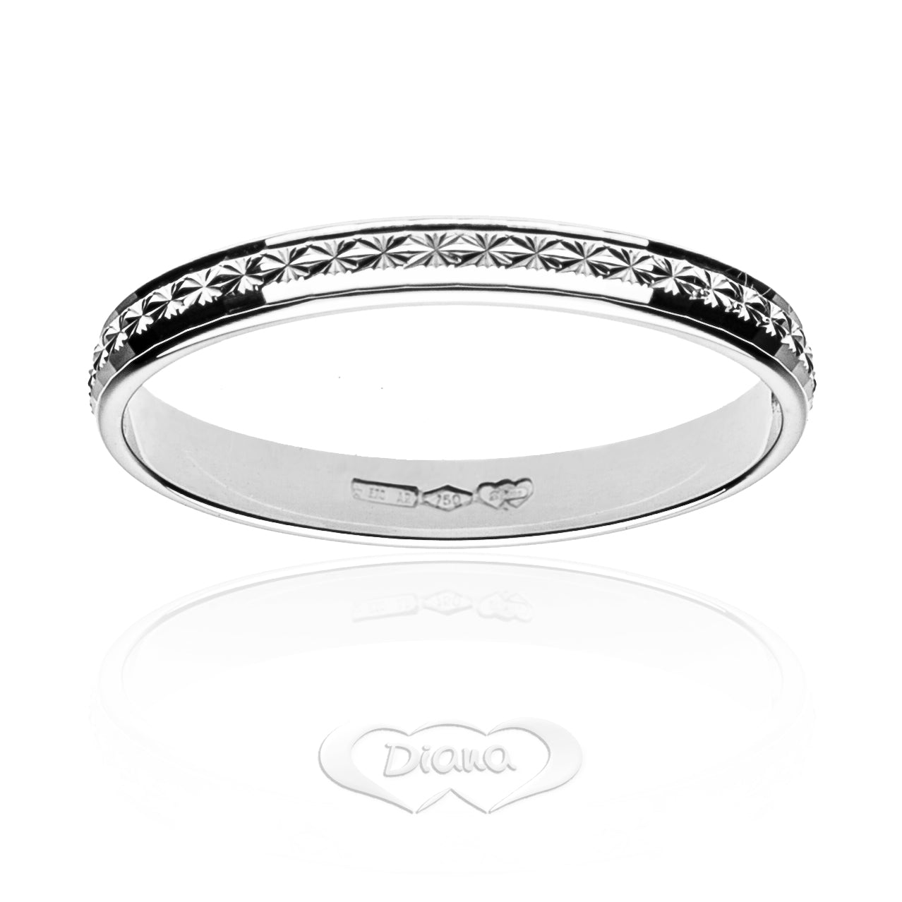 FD73L2 OB Faceted engagement ring - 18K Gold - SKU 803321733155