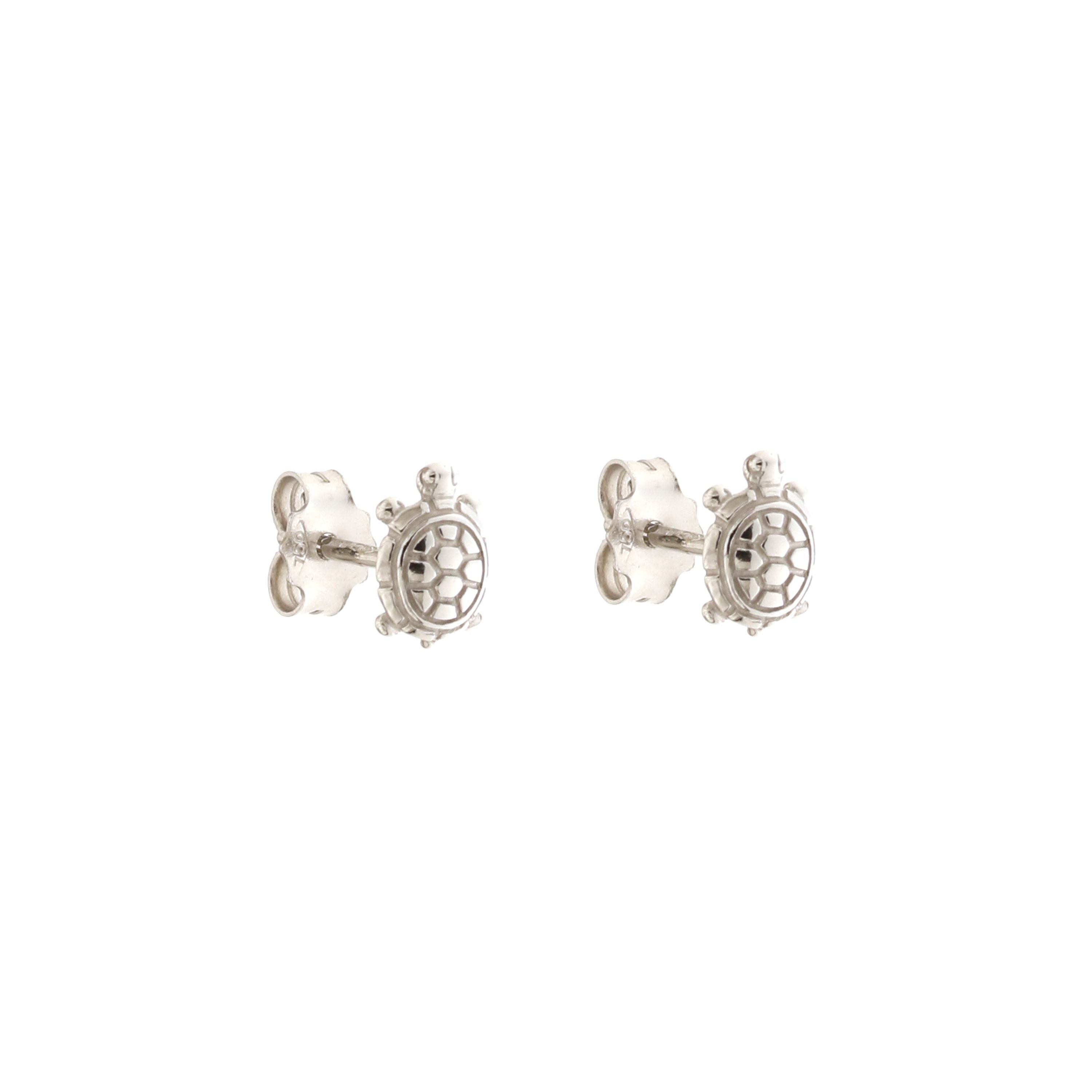 18K Italian Gold Turtle Shaped earrings – SKU 803321734967