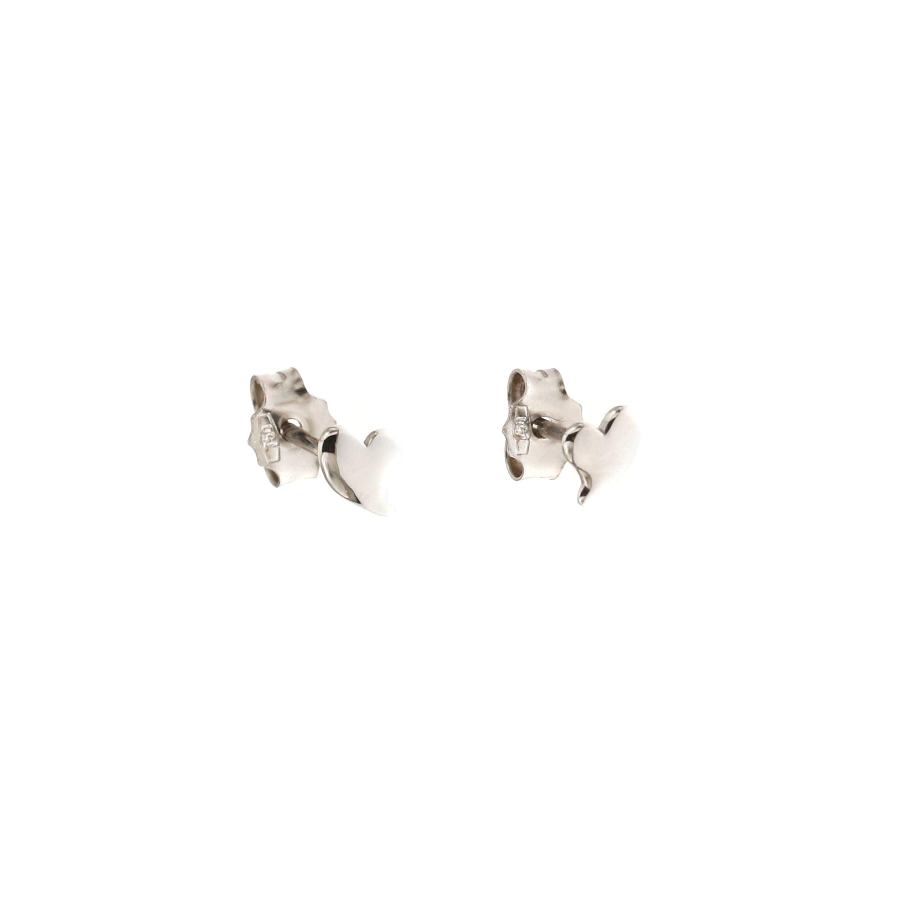 18K Italian Gold Heart shaped earrings – SKU 803321734977