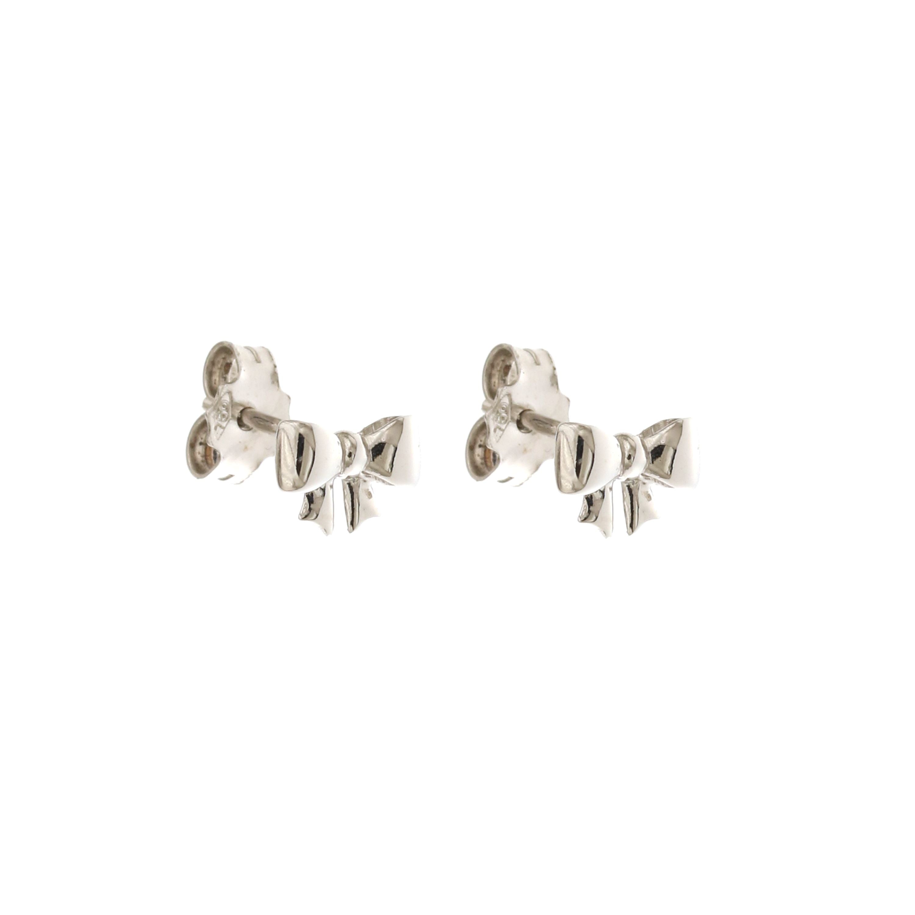 18K Italian Gold Bow shaped earrings – SKU 803321734978