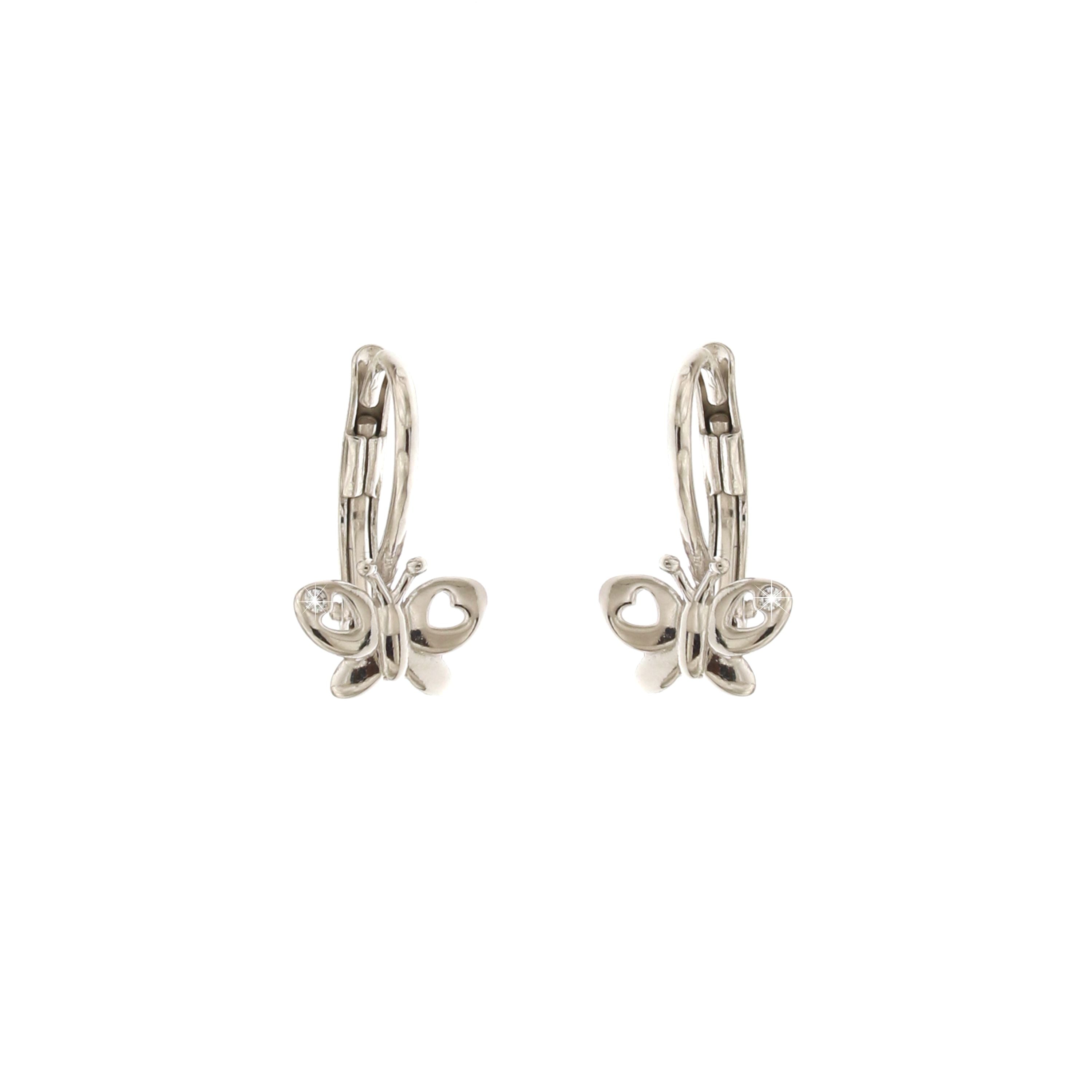 18K Italian Gold Butterfly shaped earrings – SKU 803321734983