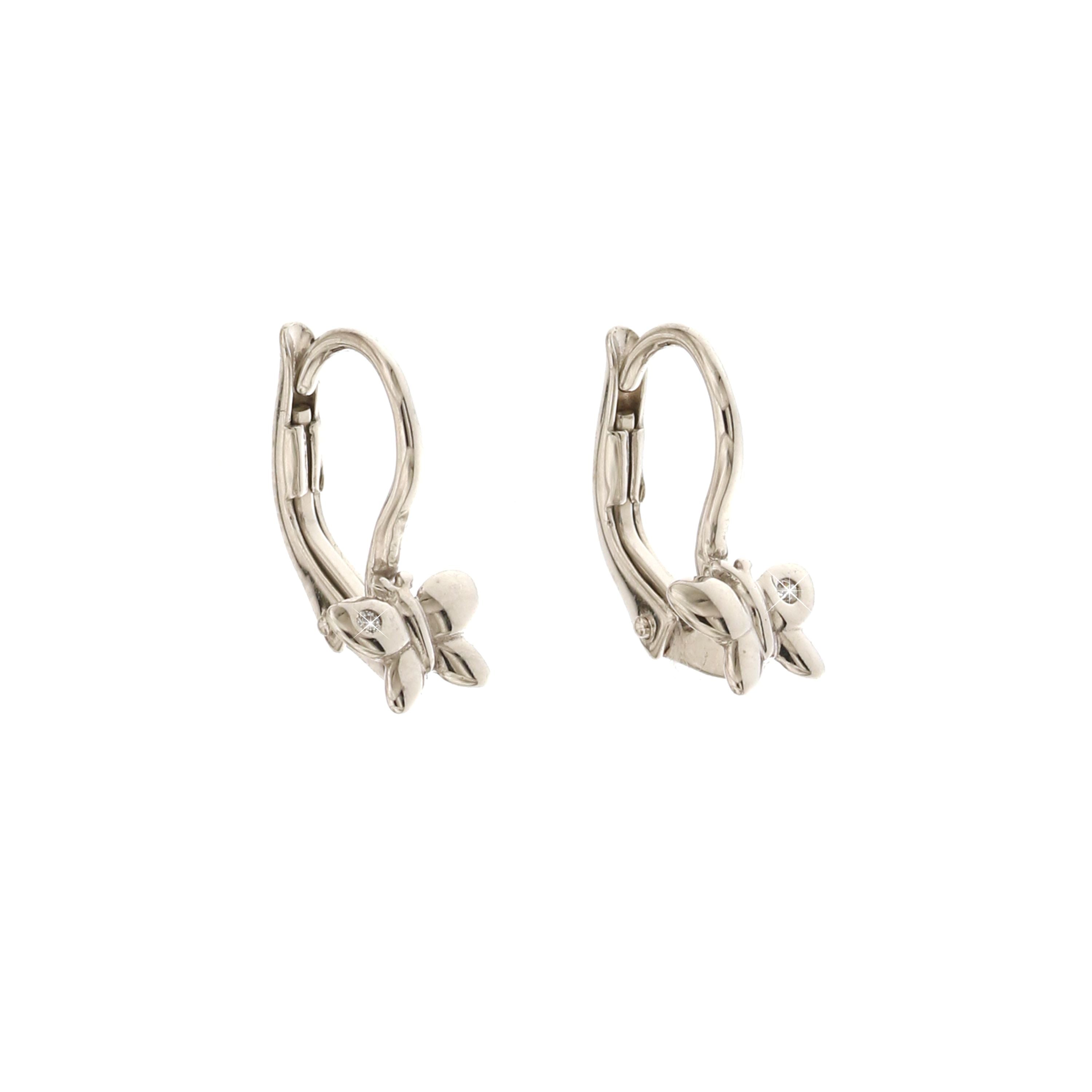 18K Italian Gold Butterfly shaped earrings – SKU 803321734985