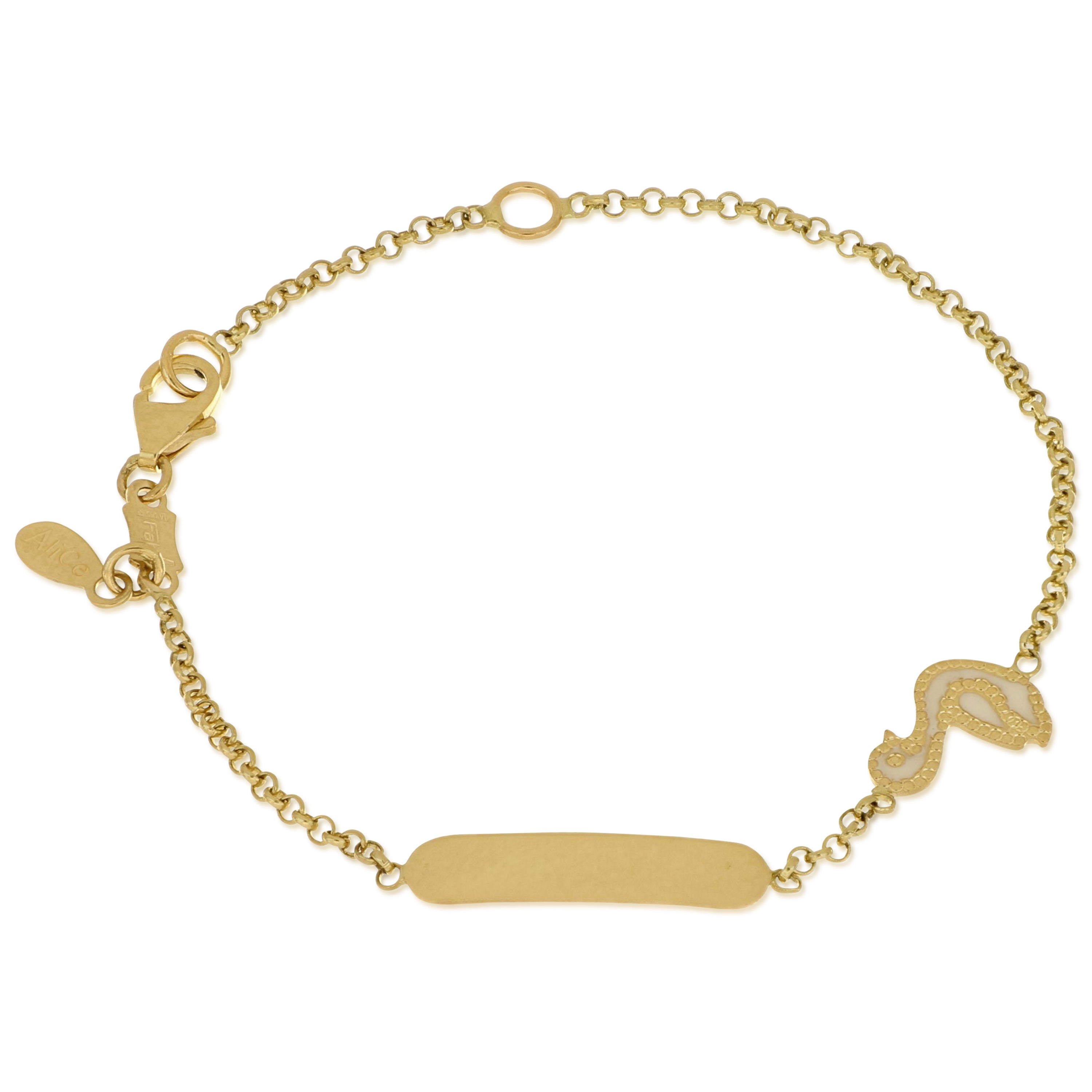 18K Italian Gold Baby Bracelet – 803321745446 – SKU 803321745446