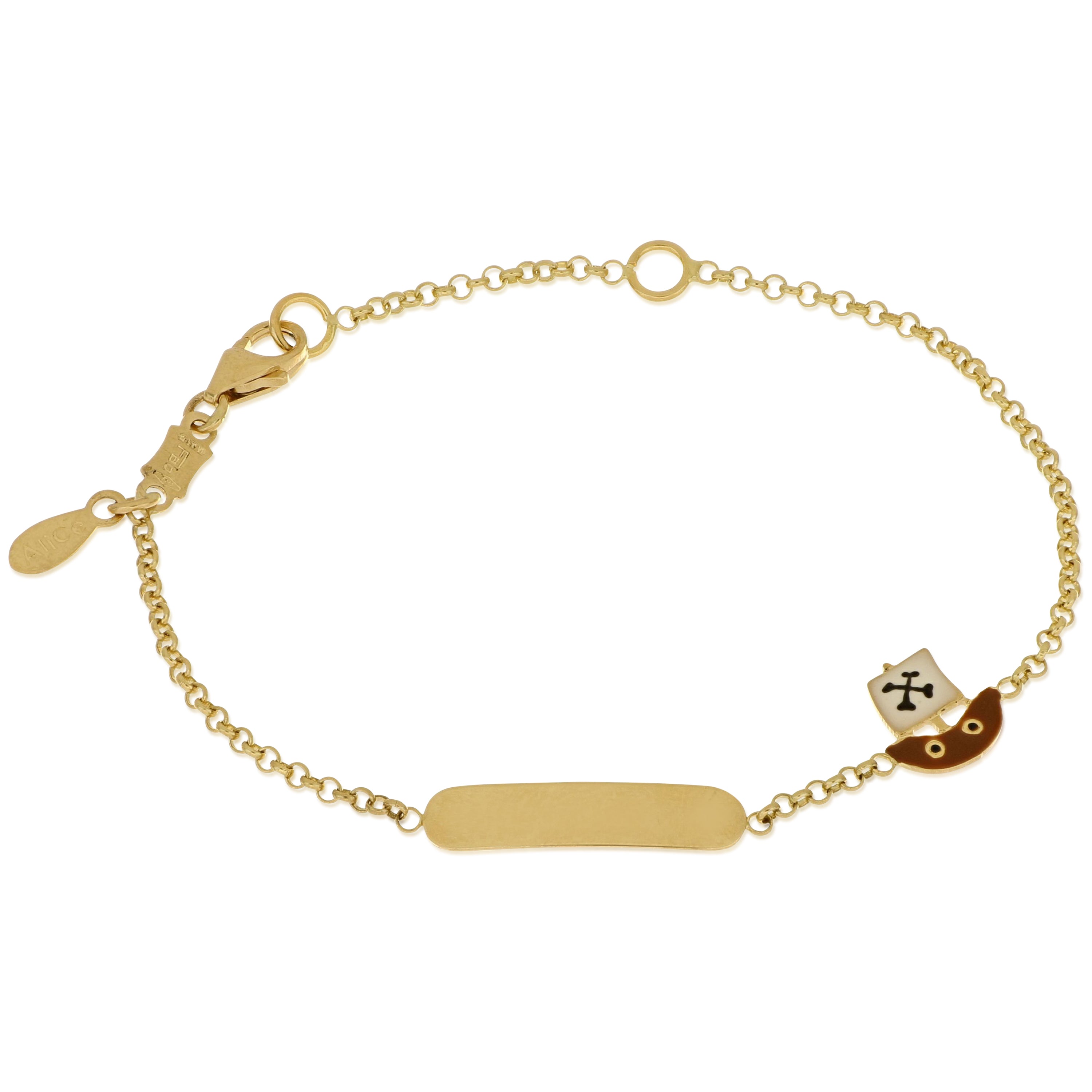 18K Italian Gold Baby Bracelet – 803321745453 – SKU 803321745453