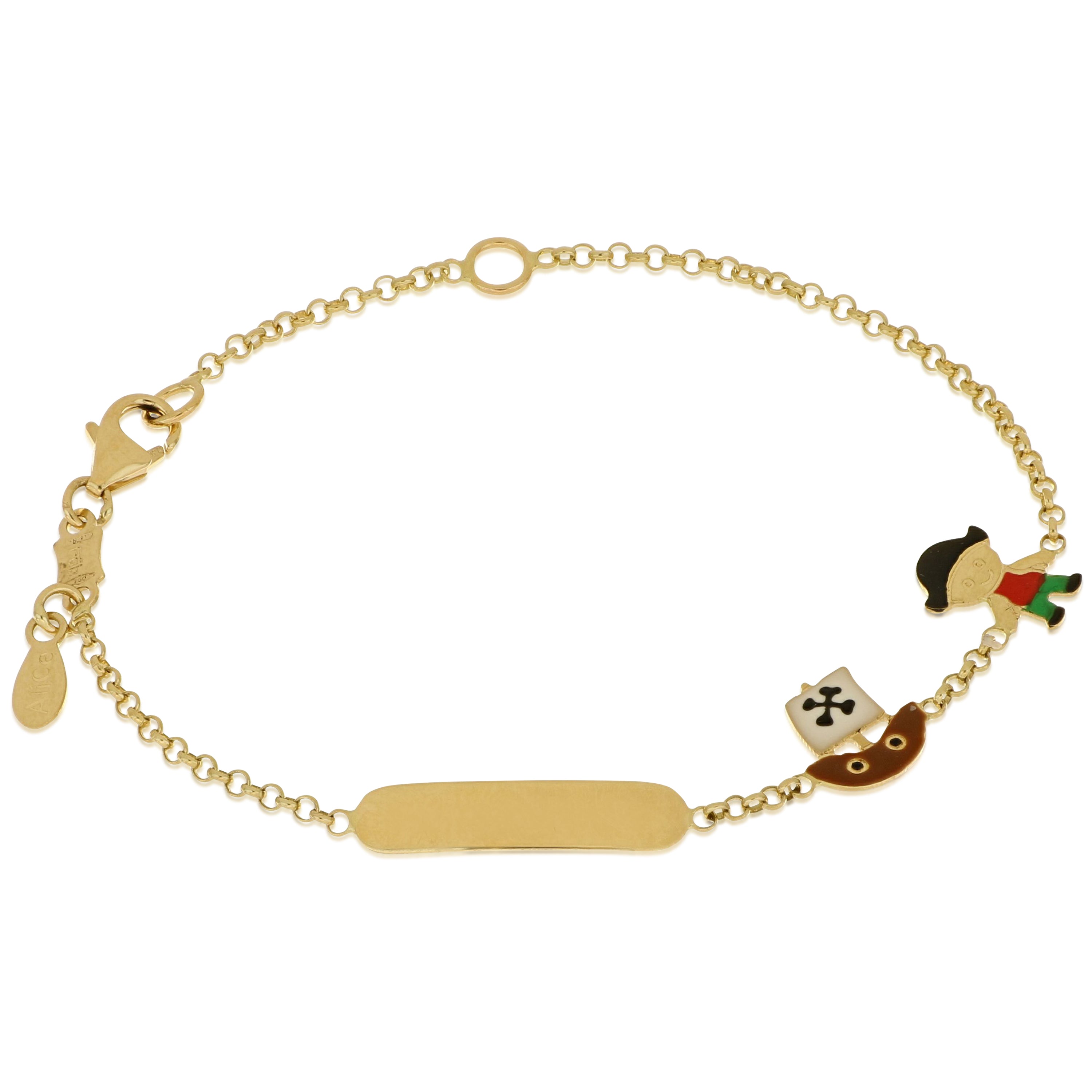 18K Italian Gold Baby Bracelet – 803321745454 – SKU 803321745454