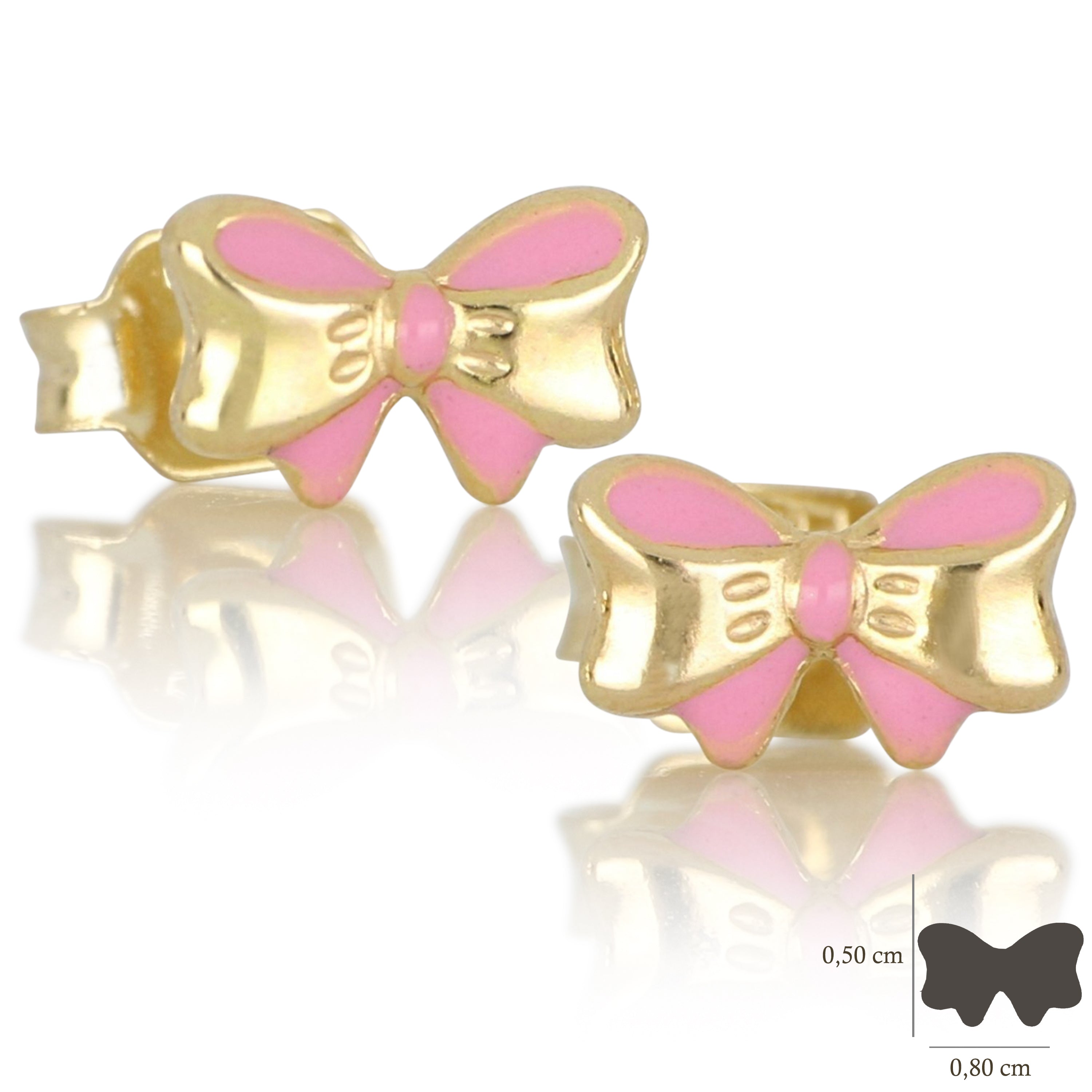 18K Italian Gold Bow Earrings – SKU 803321745569