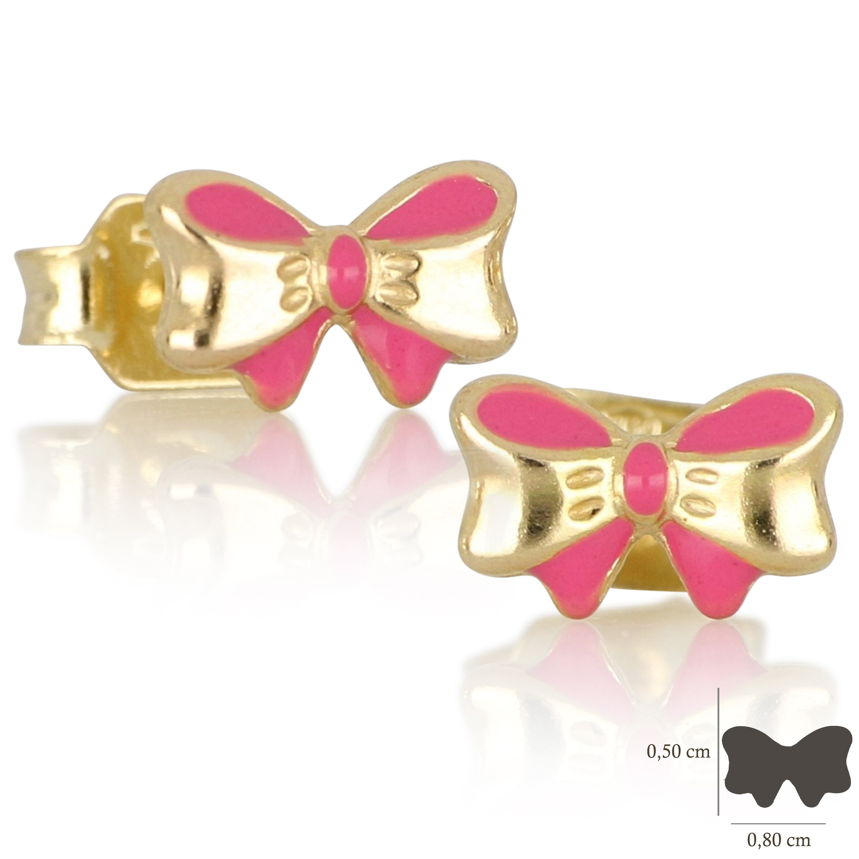 18K Italian Gold Bow Earrings – SKU 803321745570