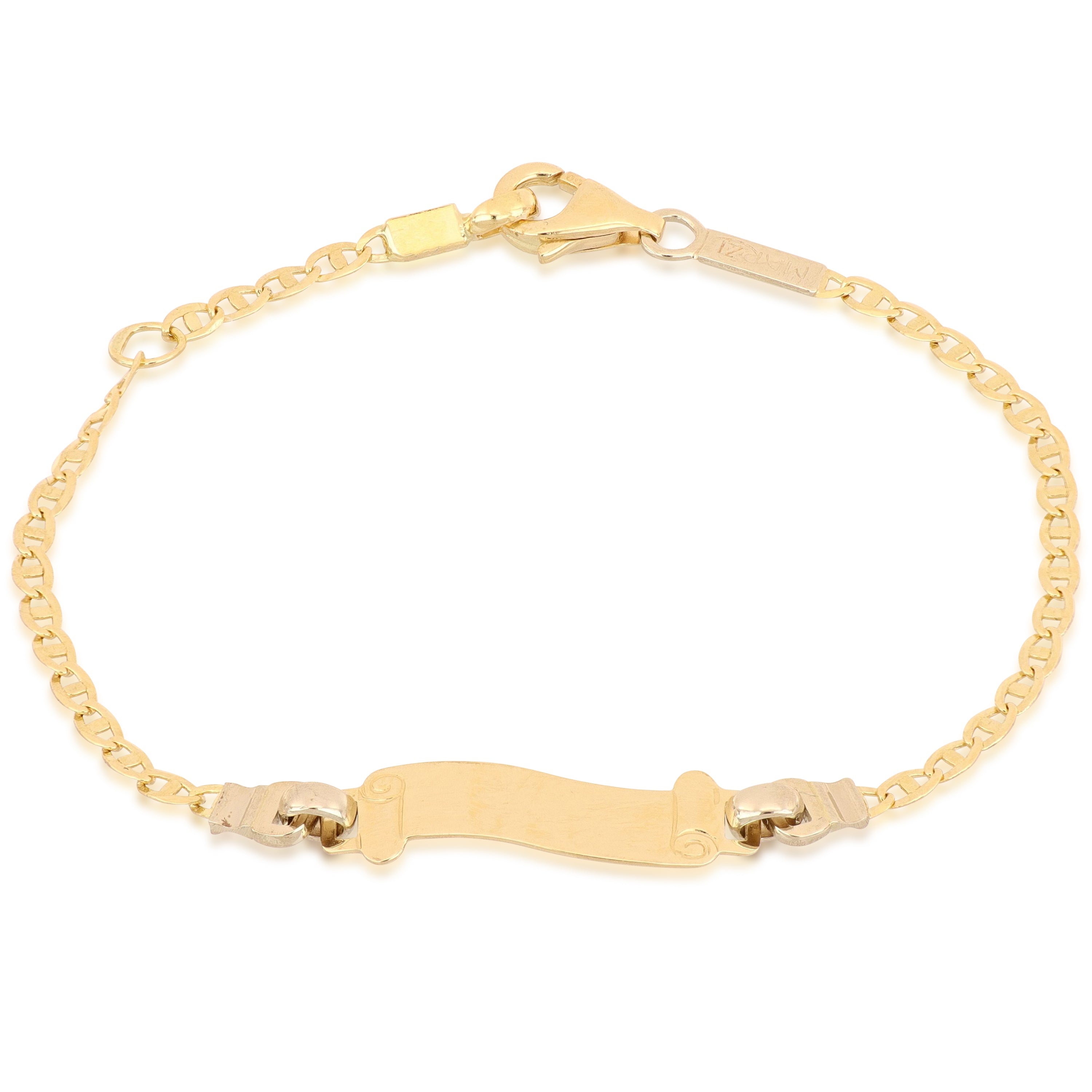 18K Italian Gold Baby Identity Bracelet – SKU 803321746614