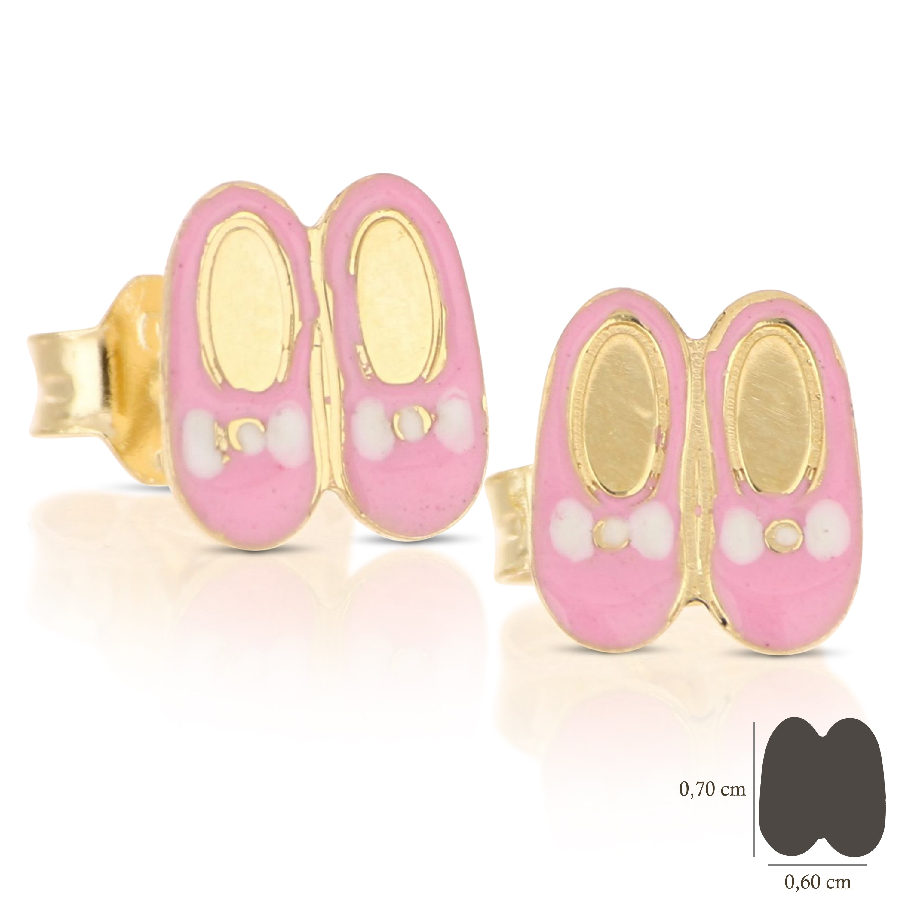 18K Italian Gold Ballet shoes earrings – SKU 803321748282