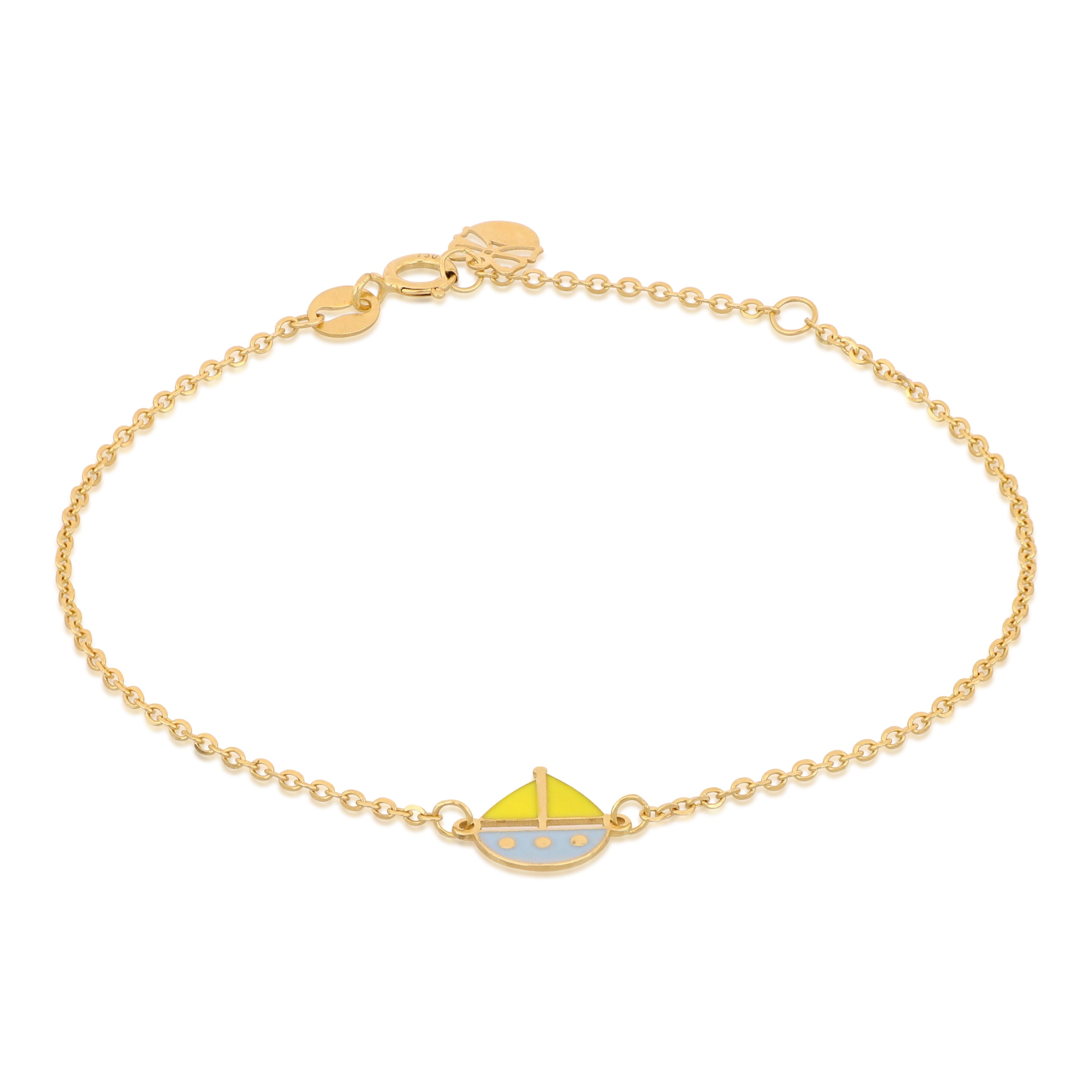 18K Italian Gold Baby Chain Bracelet – SKU 803321748559